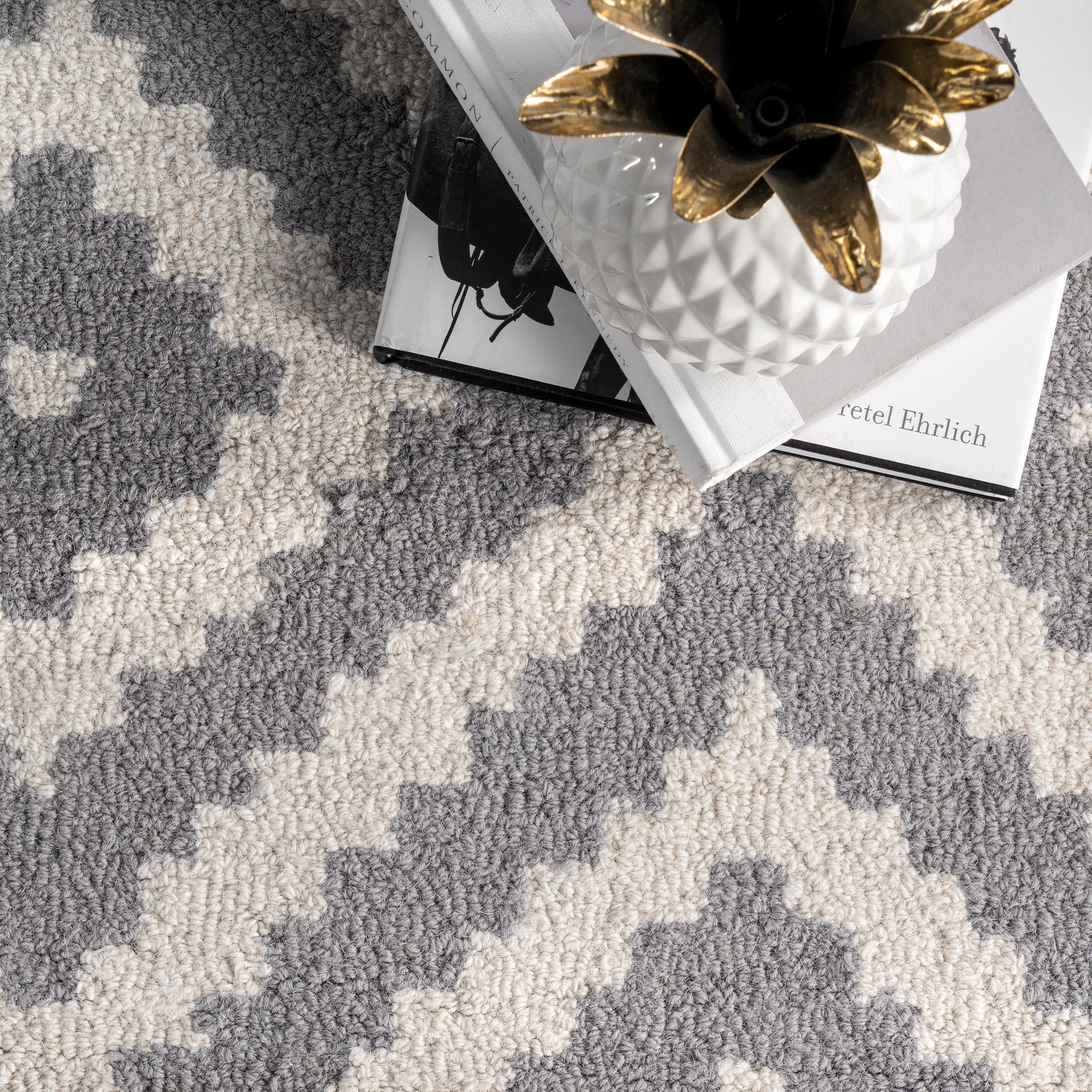 NuLOOM Kellee 6 X 6 (ft) Wool Gray Square Indoor Geometric Area Rug At ...