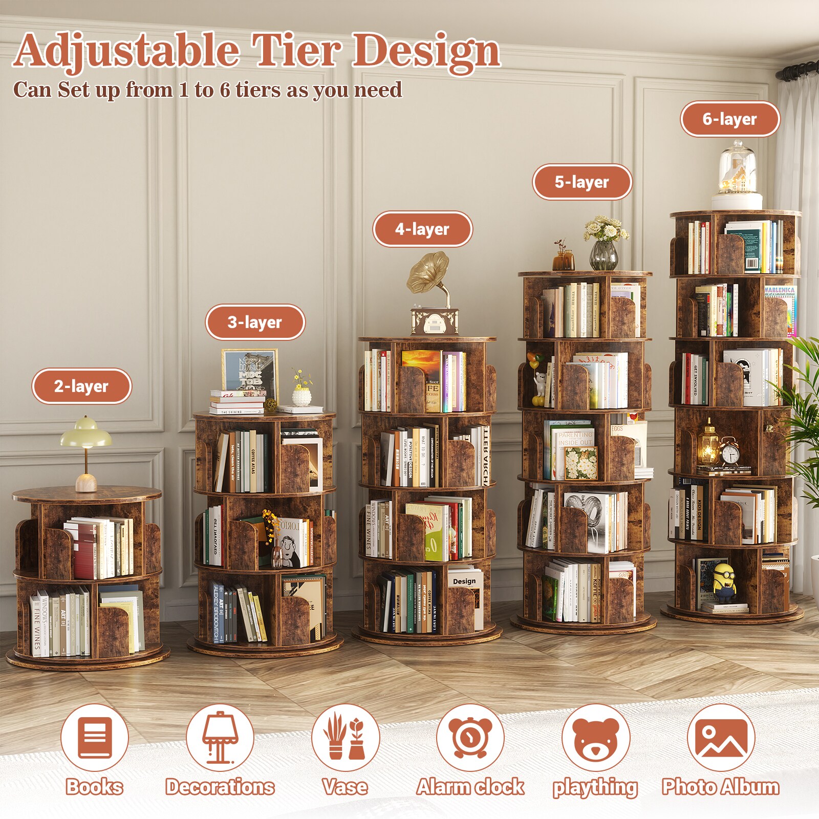 Aheaplus XZSJ-6C-R bookcases - View #4