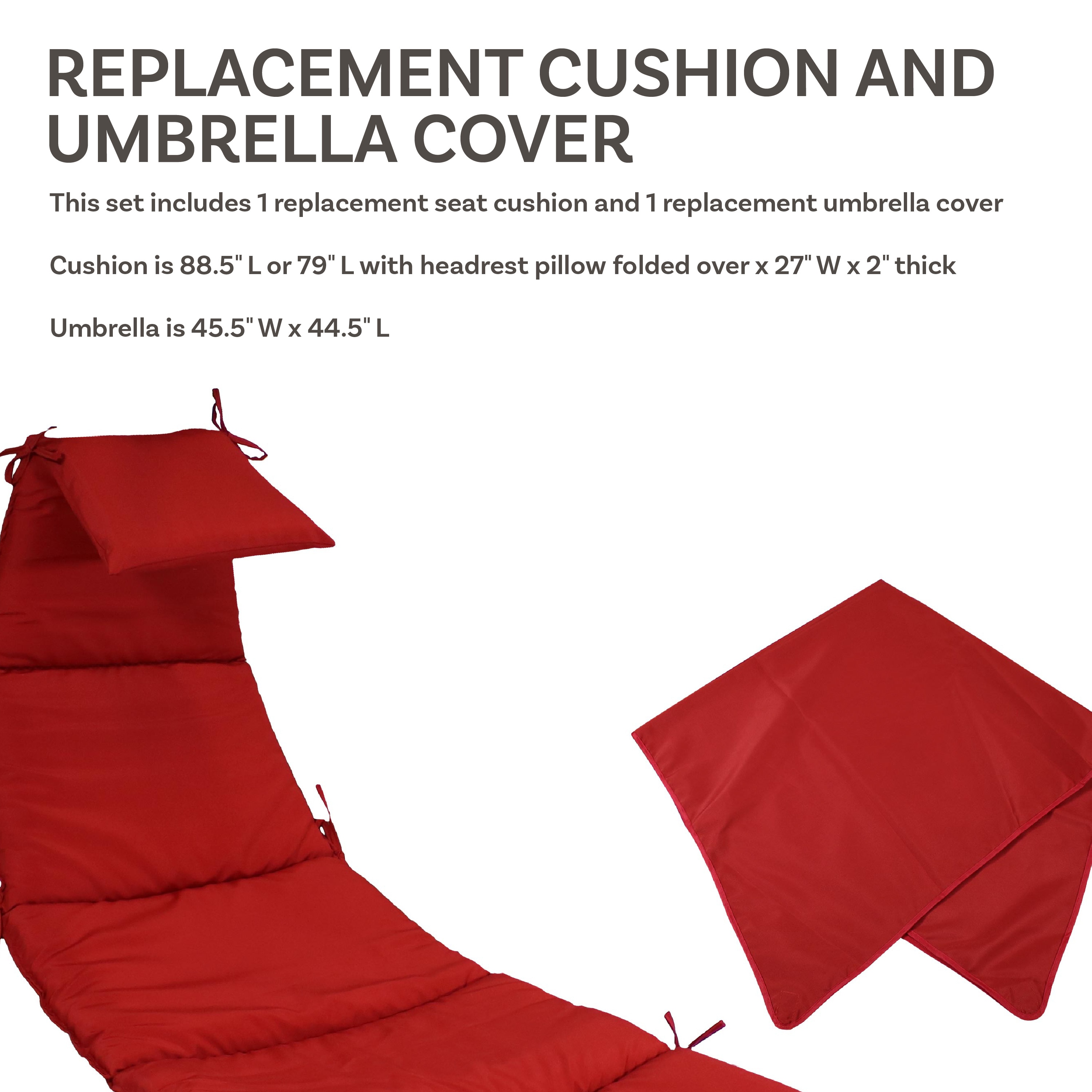 hanging chaise lounger replacement cushion