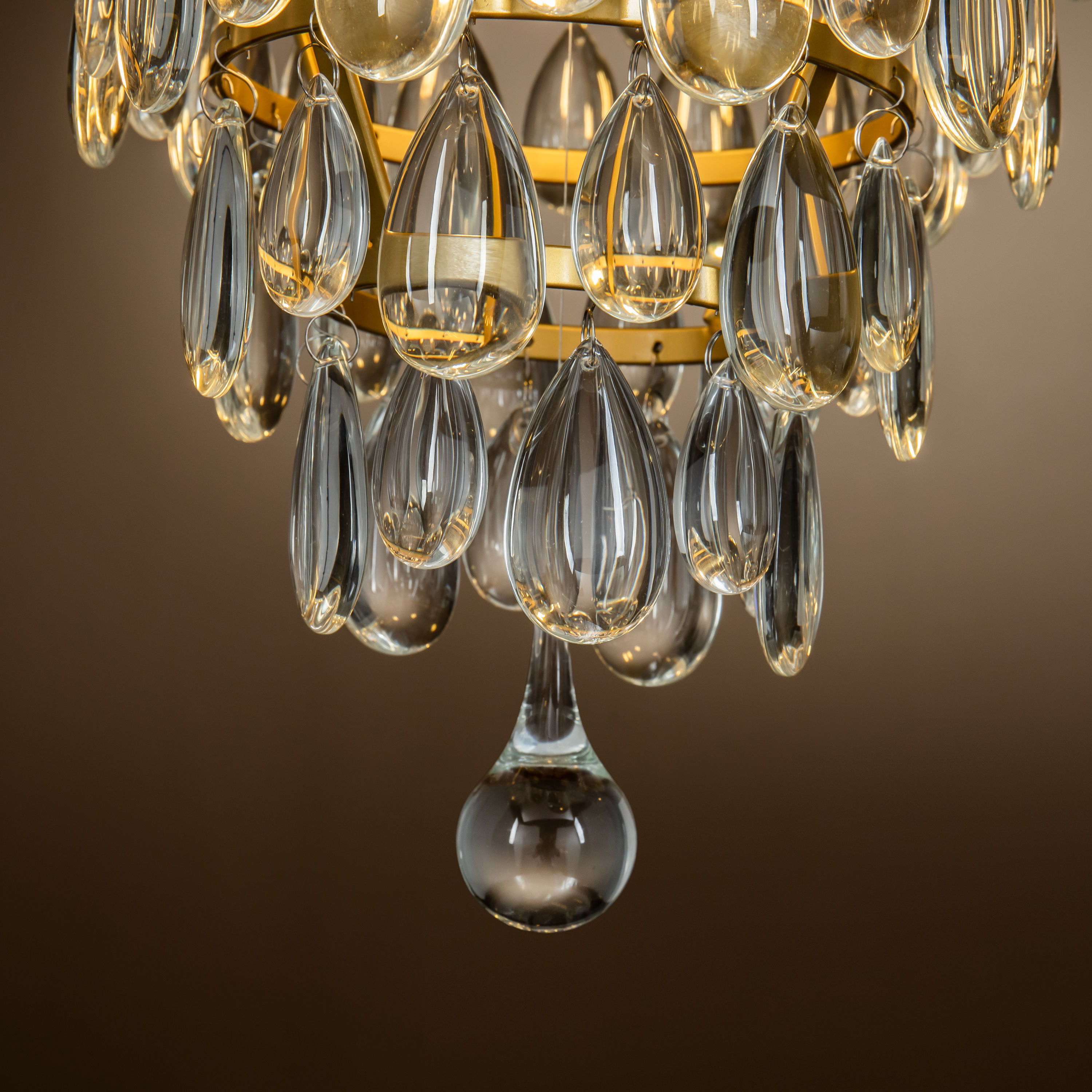 AloaDecor Lighting 3-Light Antique Gold Modern/Contemporary Led; Damp Rated  Chandelier in the Chandeliers department at
