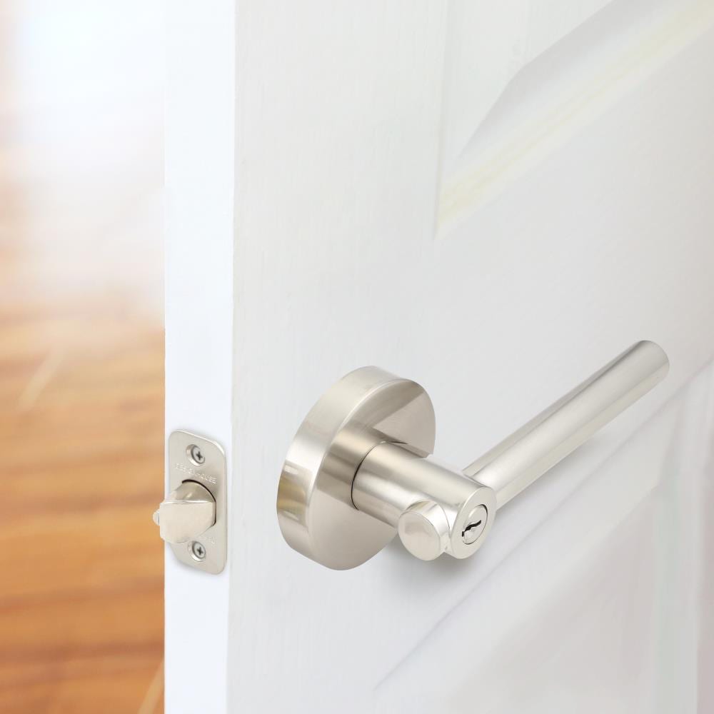 Design House Eastport Eastport Satin Nickel Reversible Keyed Entry Door ...