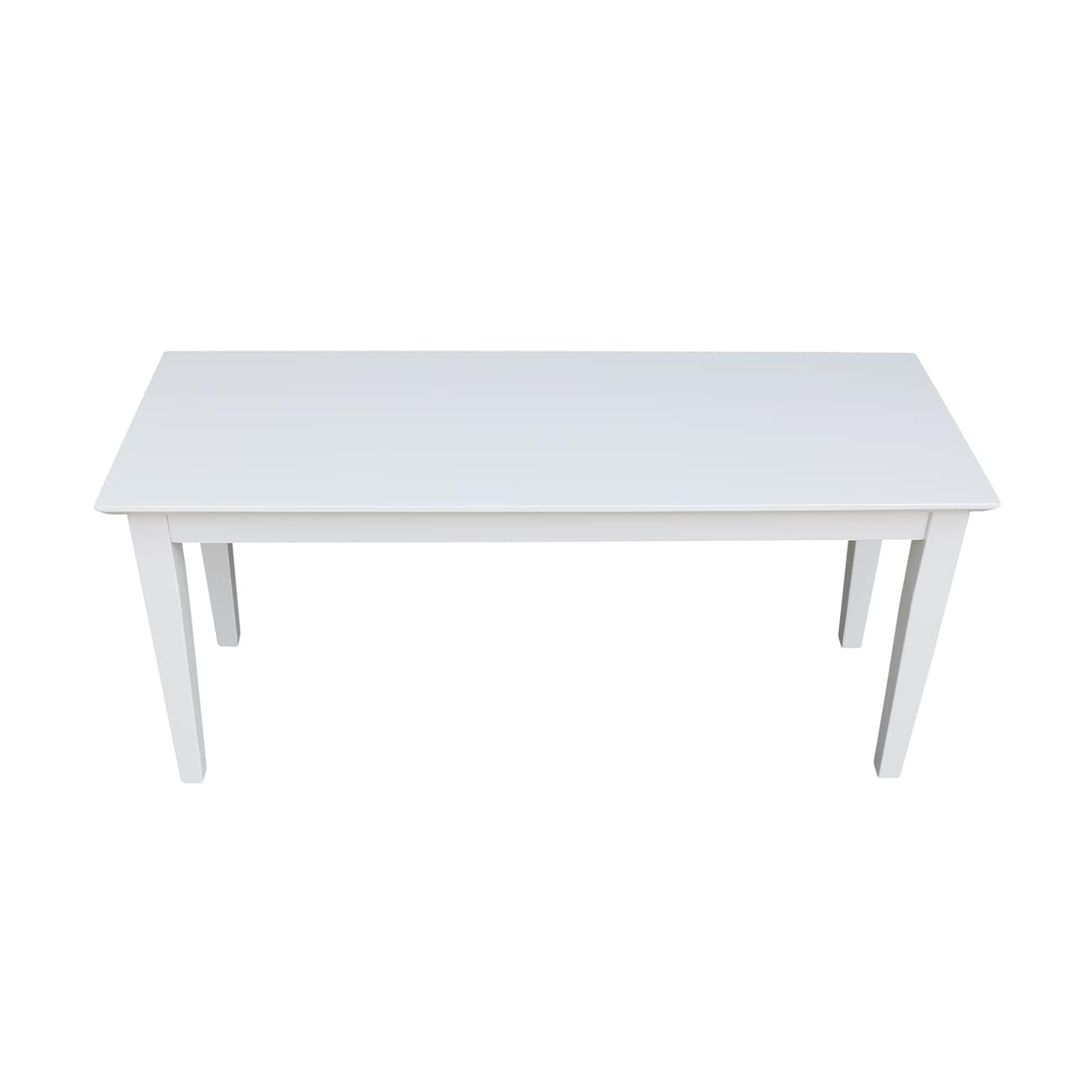 White Solid Wood Shaker Style Storage Bench