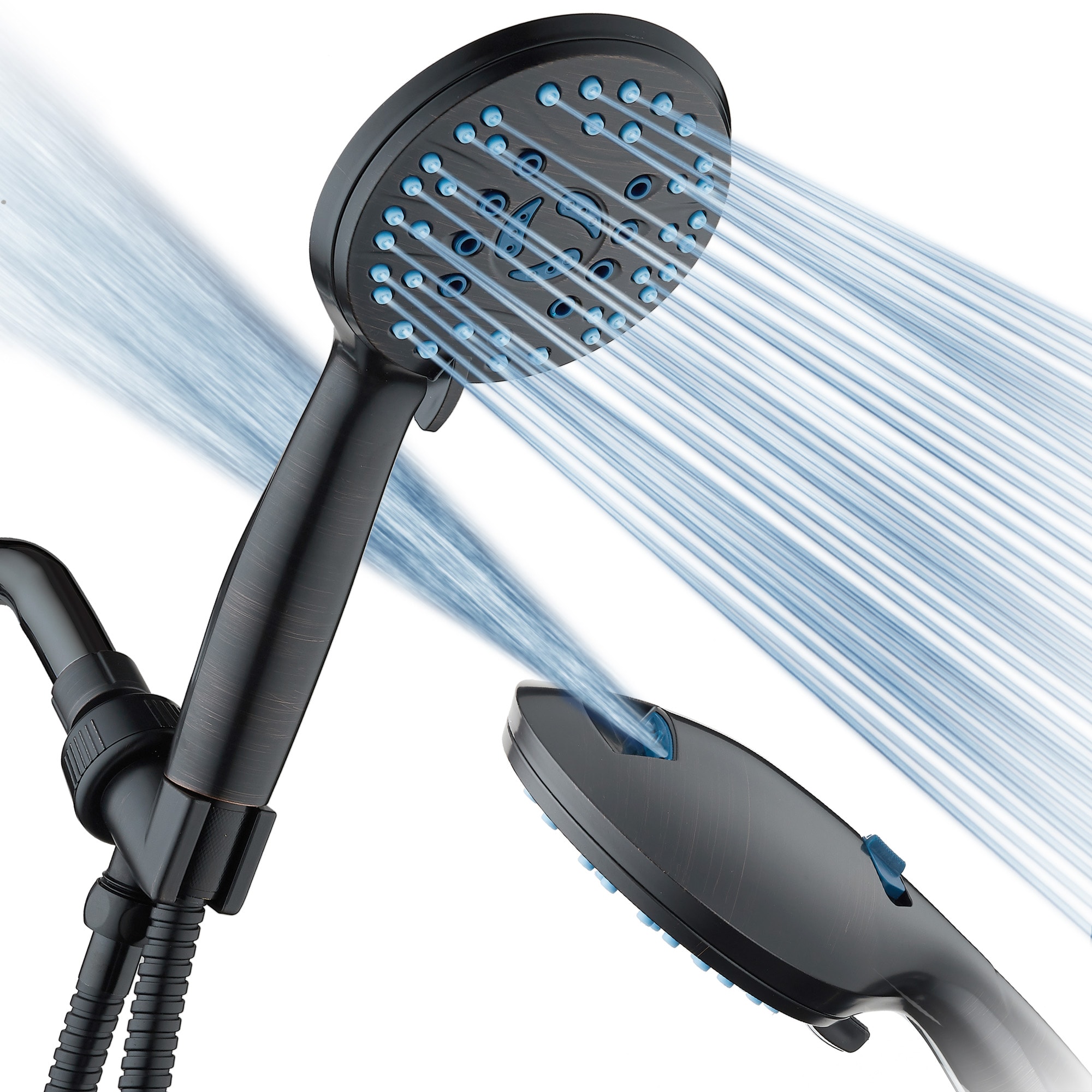 AquaCare 1769MBF 6.0 -Spray Matte Black Handheld Shower Head 2.5 GPM