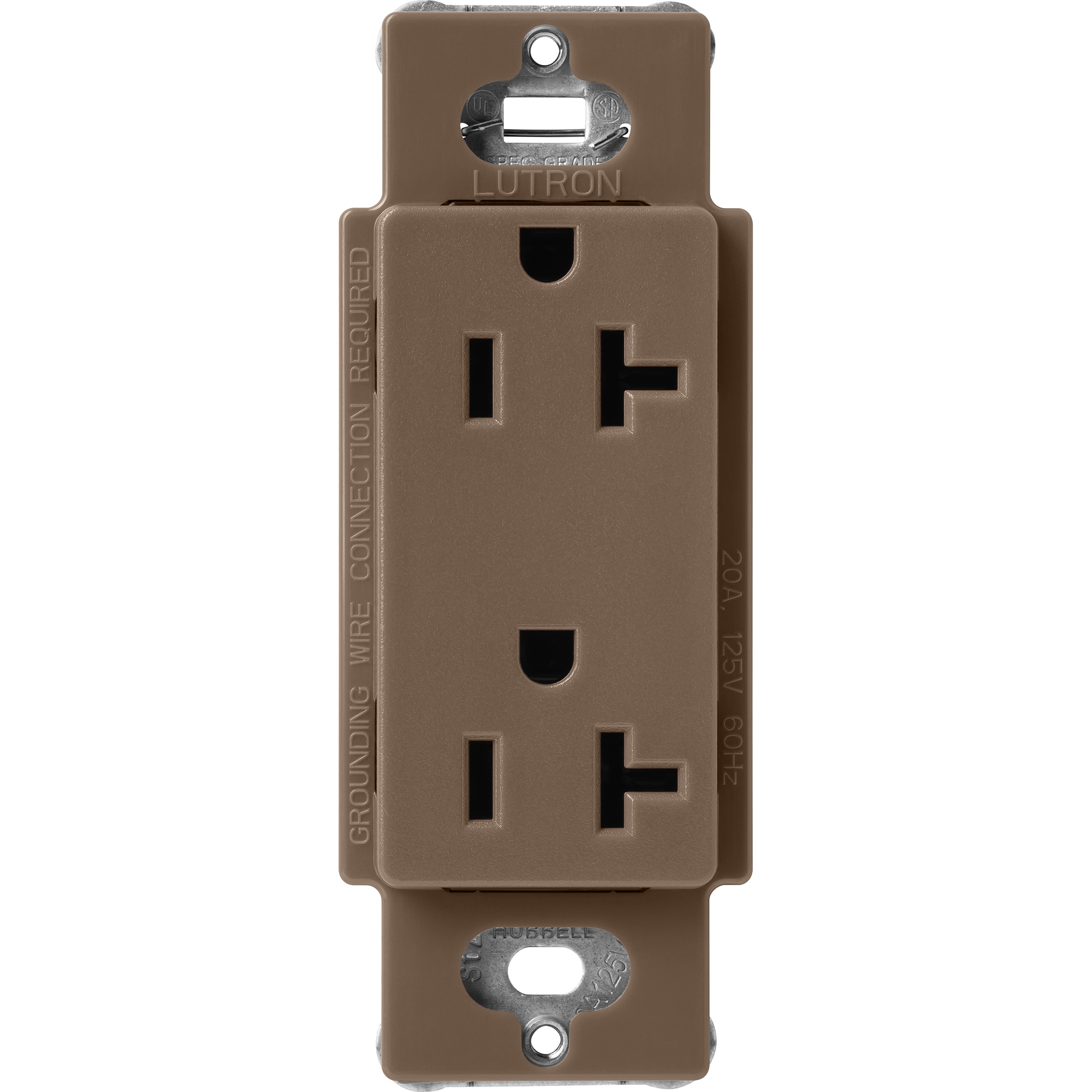 Lutron Claro 20-Amp 120-volt Residential Decorator Outlet, Espresso in