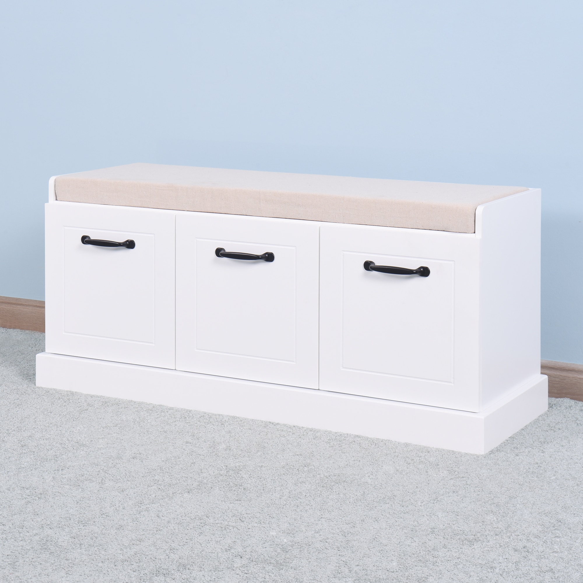 ZAKLOOP WU1396132721 17.52-Inches H 14 pair White MDF Shoe cabinet