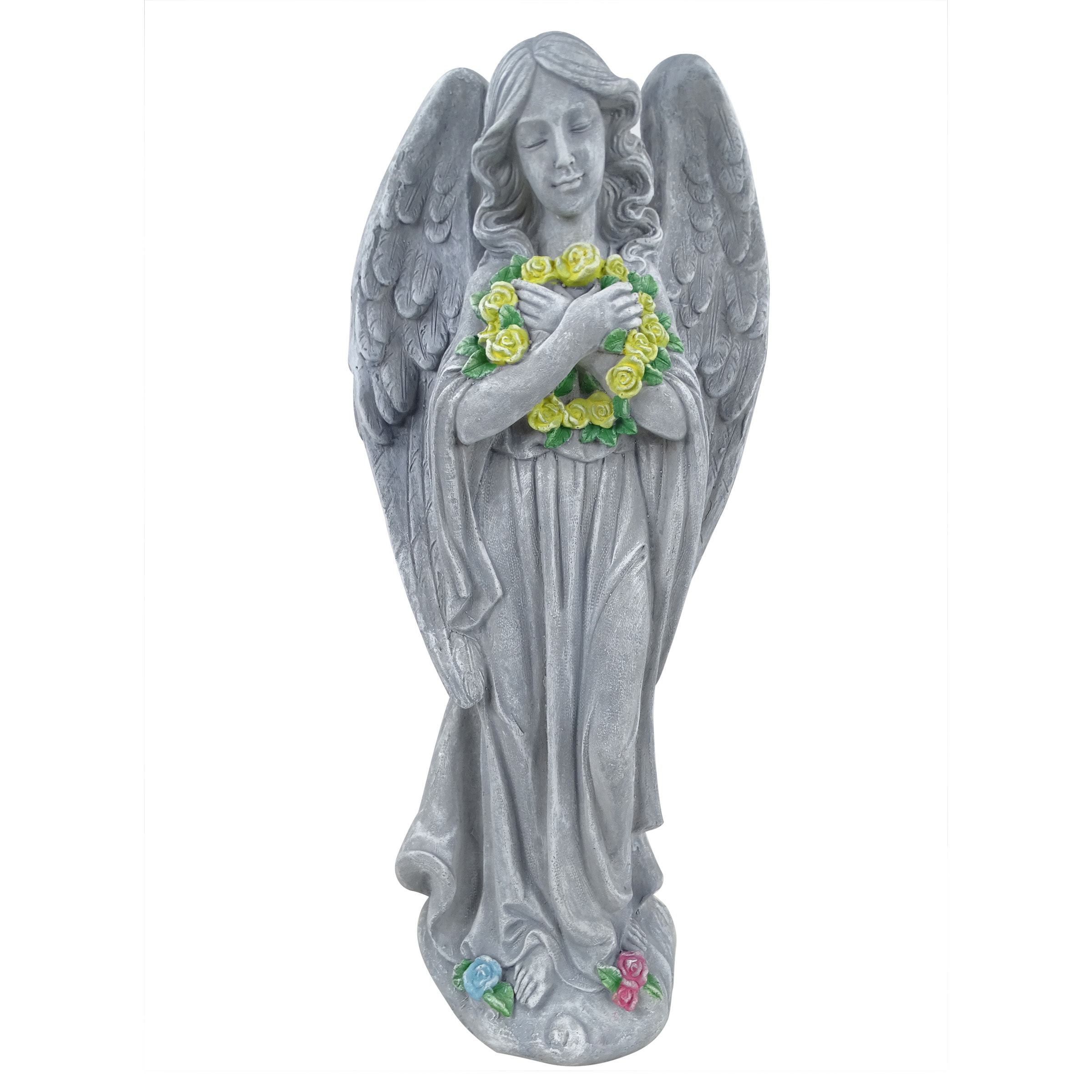 Alpine Corporation MCC832 29-Inches H x 9-Inches W Off-white Religion Garden Statue