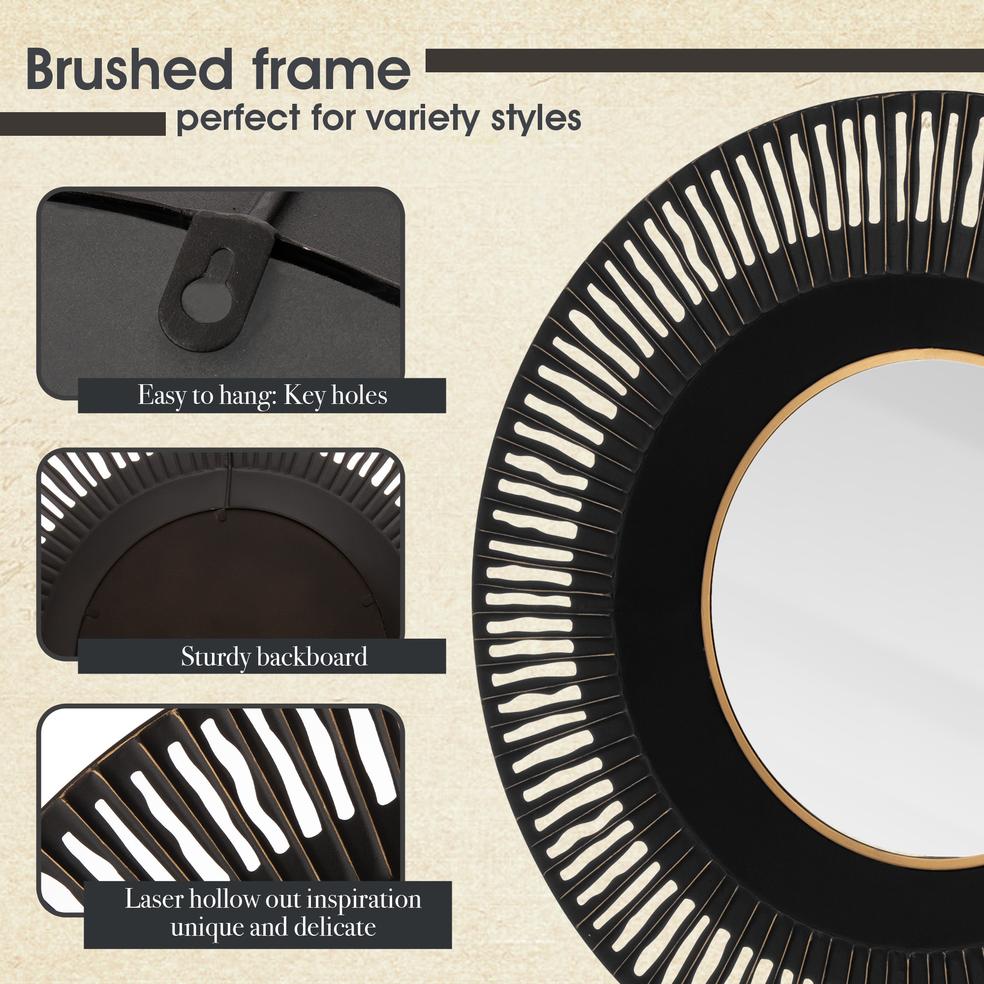 Glitzhome GH2007000002 Decor-Mirrors - View #3