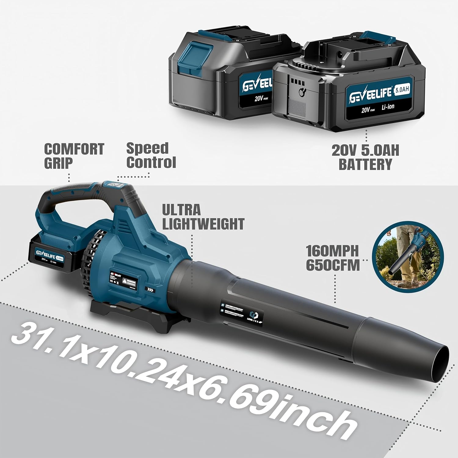 GEVEELIFE CKCYJ-BLUE Cordless-Electric-Blowers - View #7