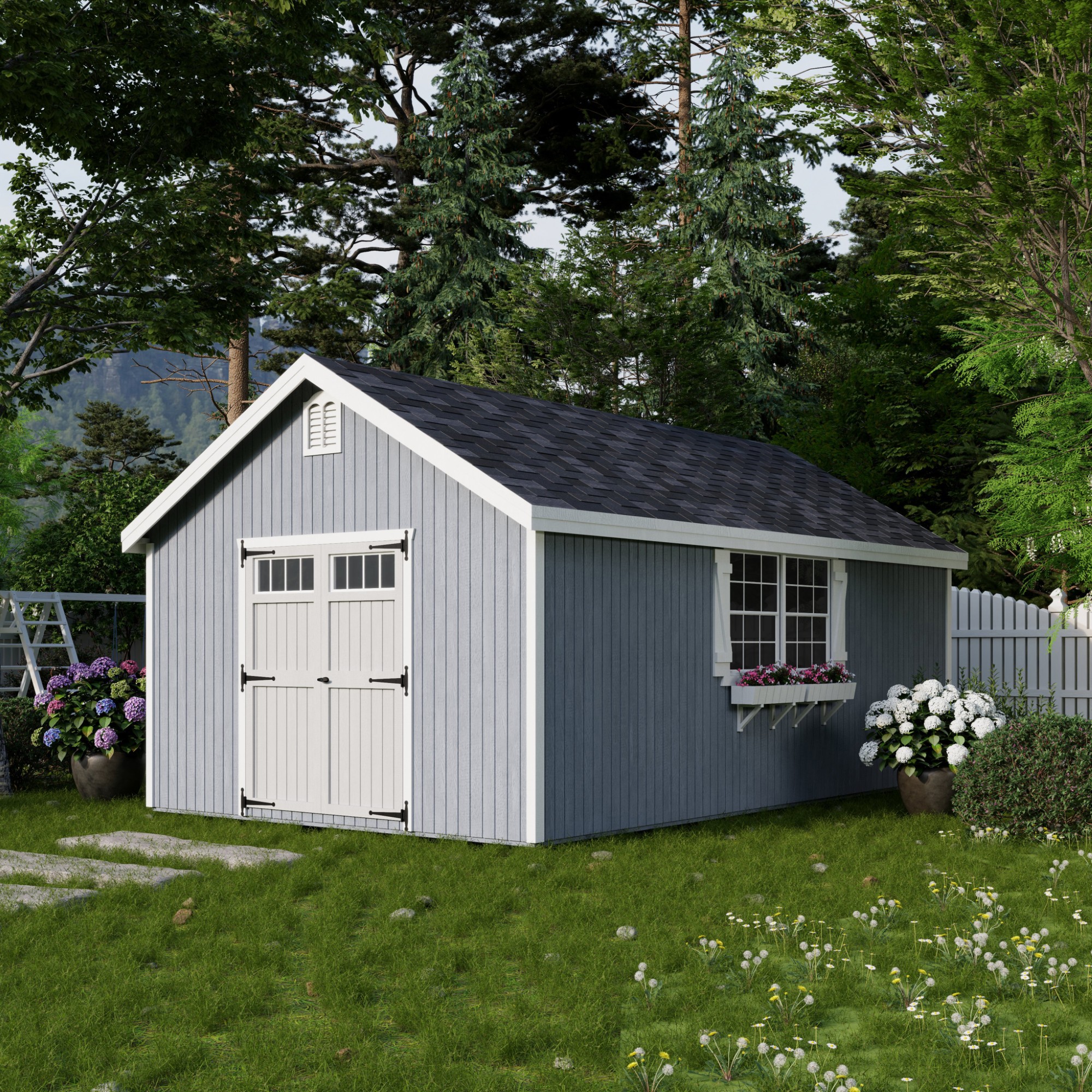 Little Cottage Co 12X20 WCGS-PC-FK Wood-Storage-Buildings - View #2