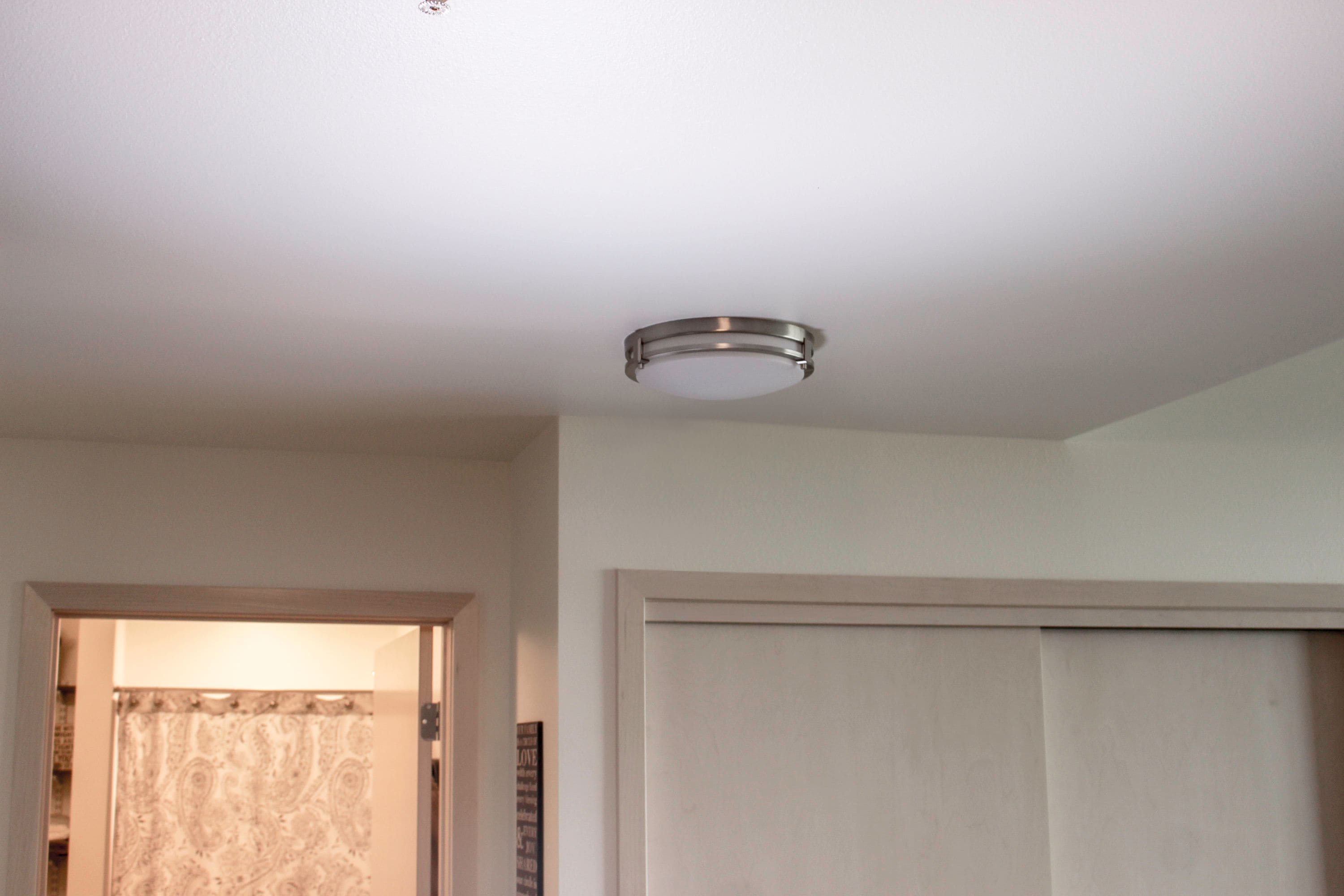 Design House Ripon 14-in Satin Nickel LED Flush Mount Light in the ...