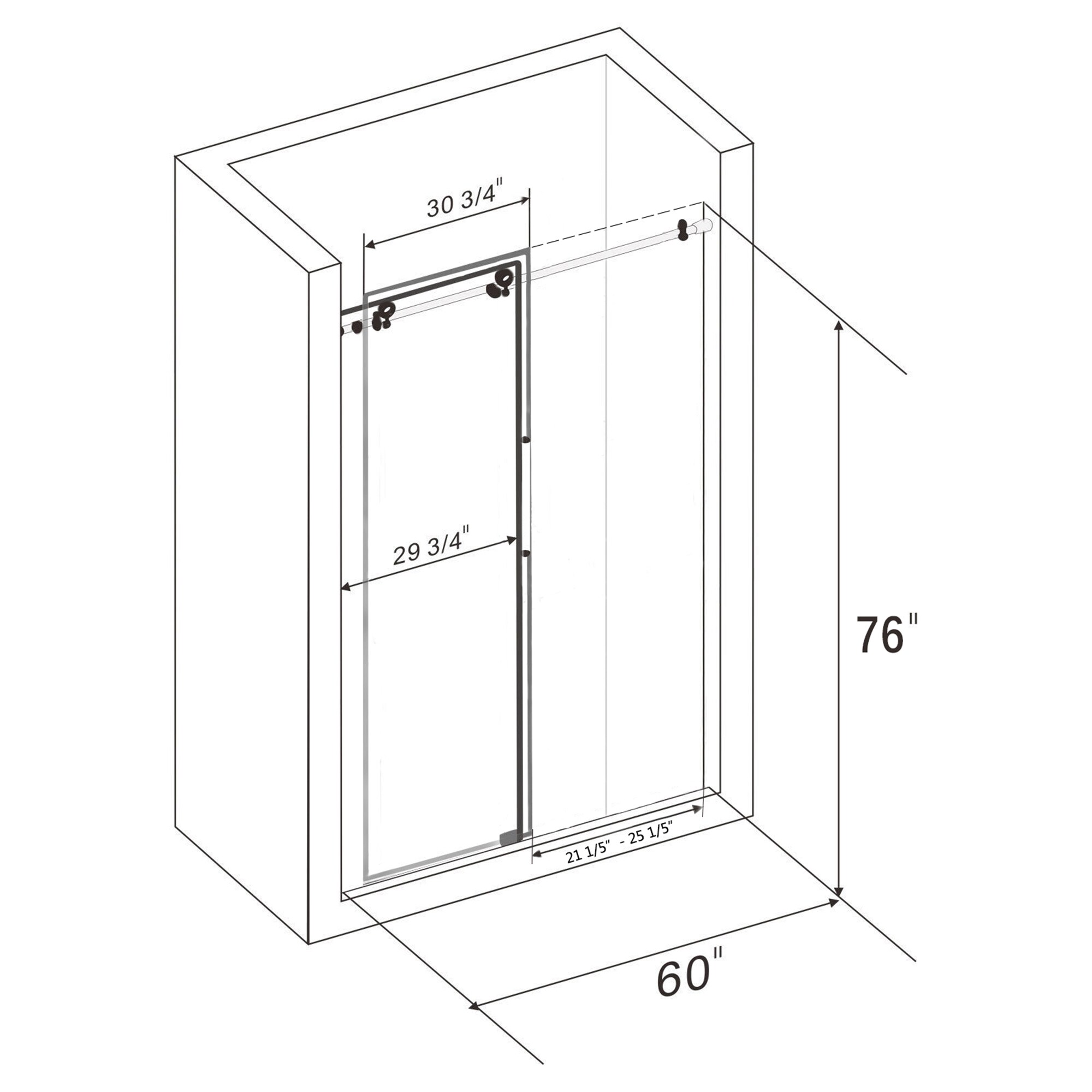 WELLFOR KE10-6076BL Shower-Doors - View #9