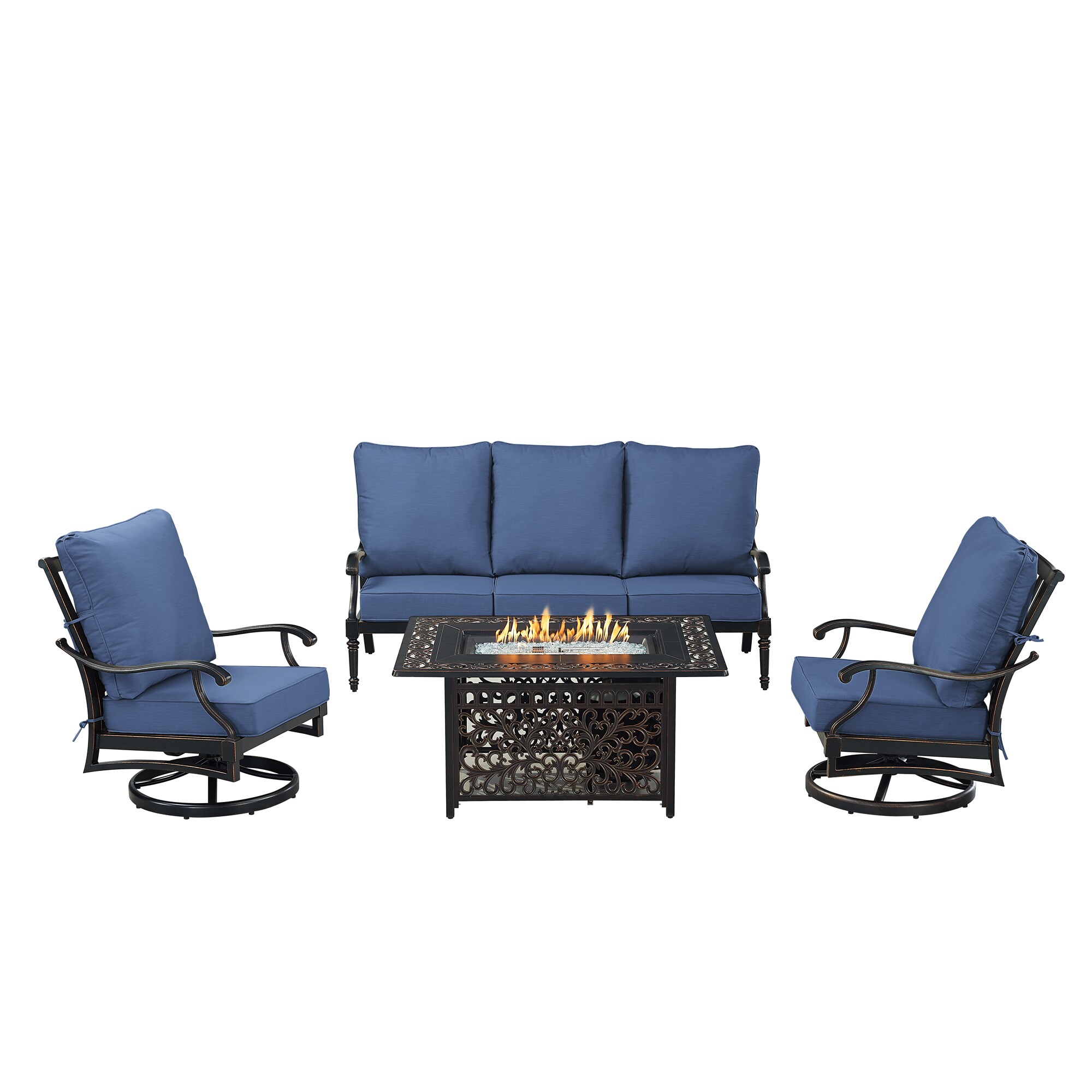 Oakland Living SHACO1SF2CHCABOSBLCU Patio-Conversation-Sets - View #4