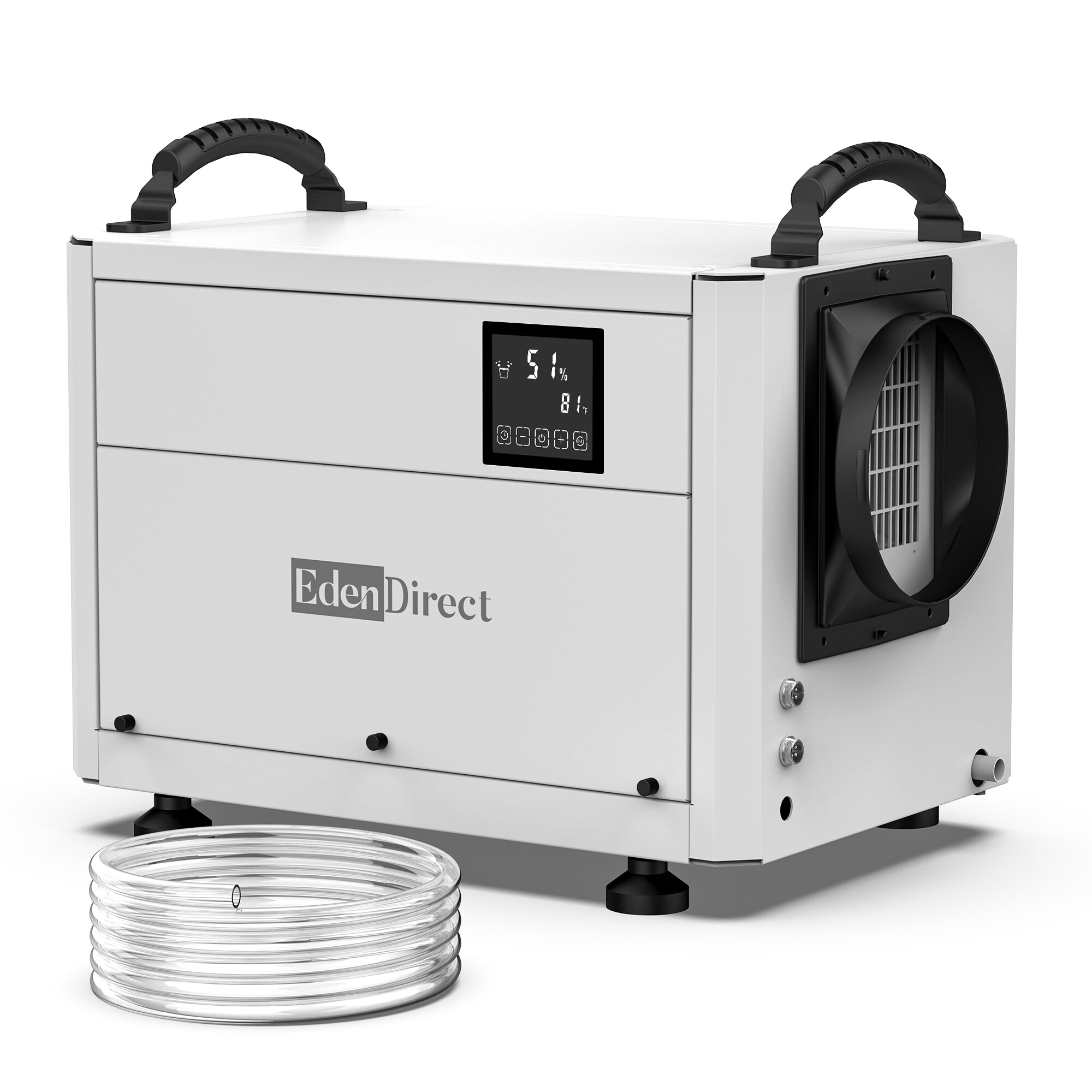 EdenDirect 110 pt. Dehumidifier (For Rooms 1501 - 3000 sq. ft) For Basements, Bathrooms, Crawlspaces, in White