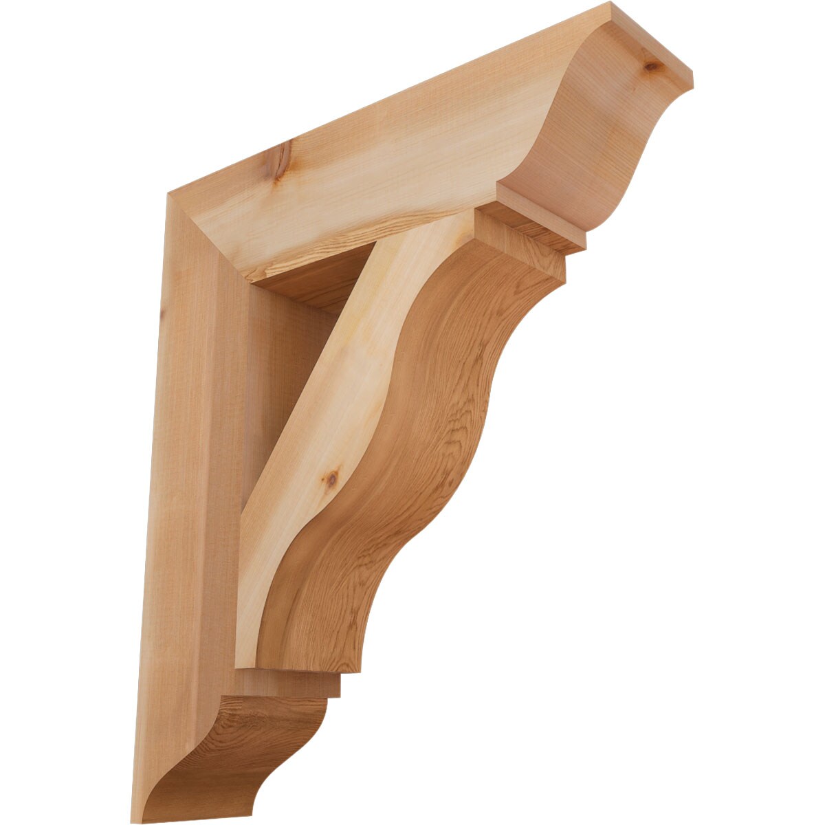 Ekena Millwork BKT06X24X28FST01SWR Funston traditional smooth 5-1/2-in x 24-in x 28-in Western red cedar Brown Wood Standard bracket