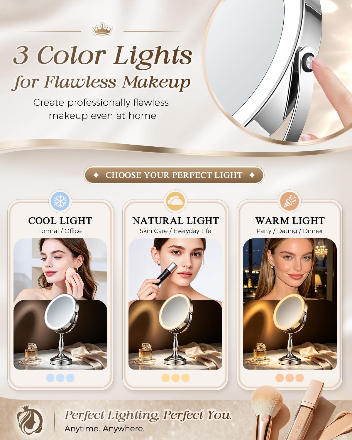 SANFANGIE SANFANGIE-B0H44NMLYT Makeup-Mirrors - View #4