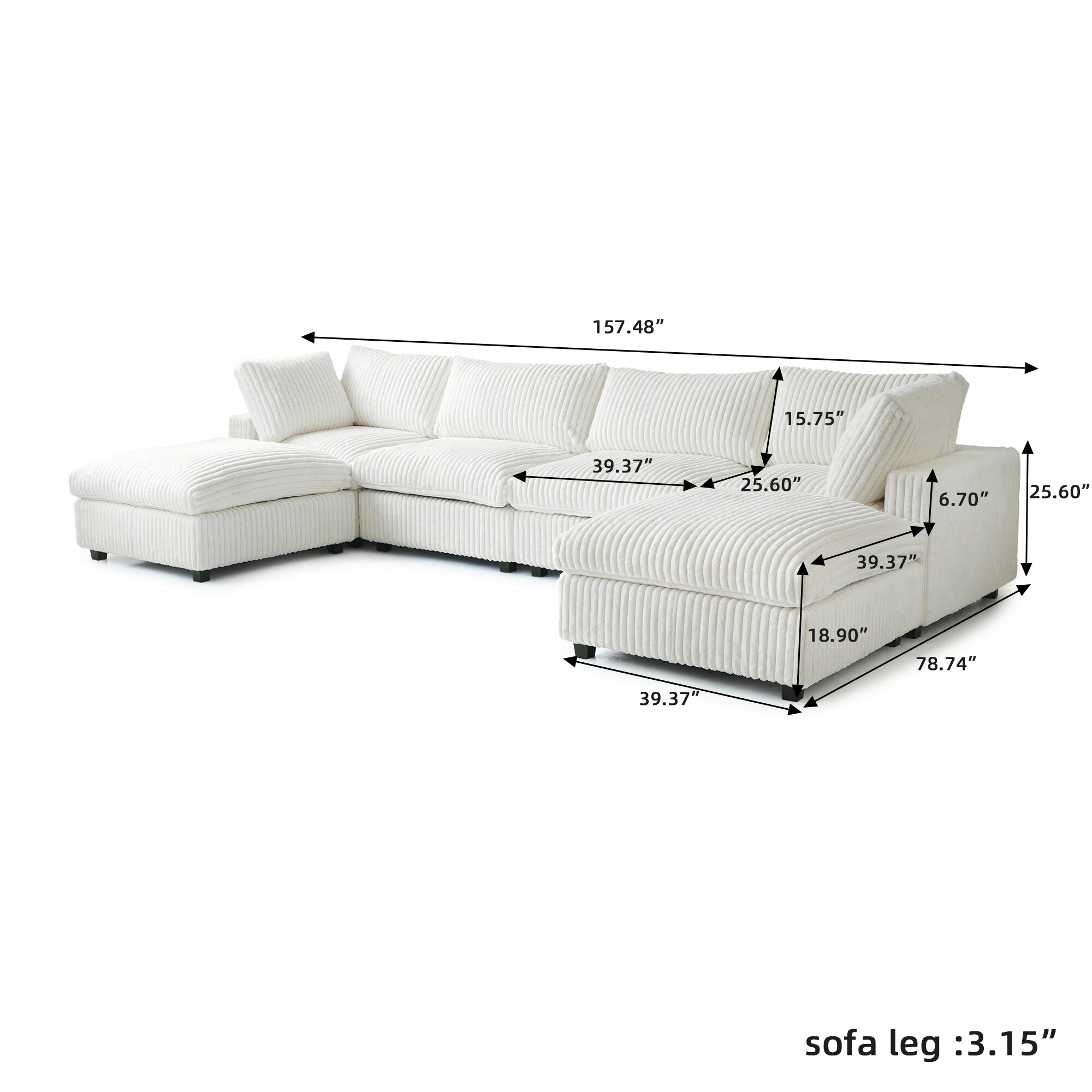 BuotiqHom DH-SF4+2-141BE Sofas-Loveseats - View #3