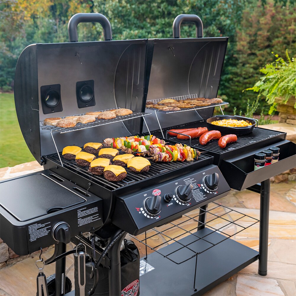 Vaak gesproken Duizeligheid uitstulping Shop Char-Griller Duo Black Dual-Function Combo Grill with Kingsford  Charcoal & Grill Accessories at Lowes.com