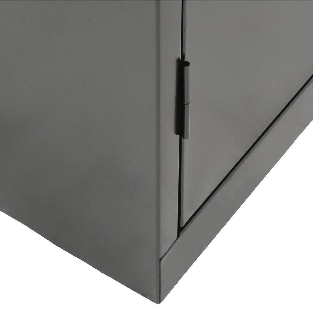 Sandusky Lee VFC1301566-09 Black Steel Janitorial/Supply Cabinet, 3 Fixed  Side Shelves, 66 Height x 30 Width x 15 Depth