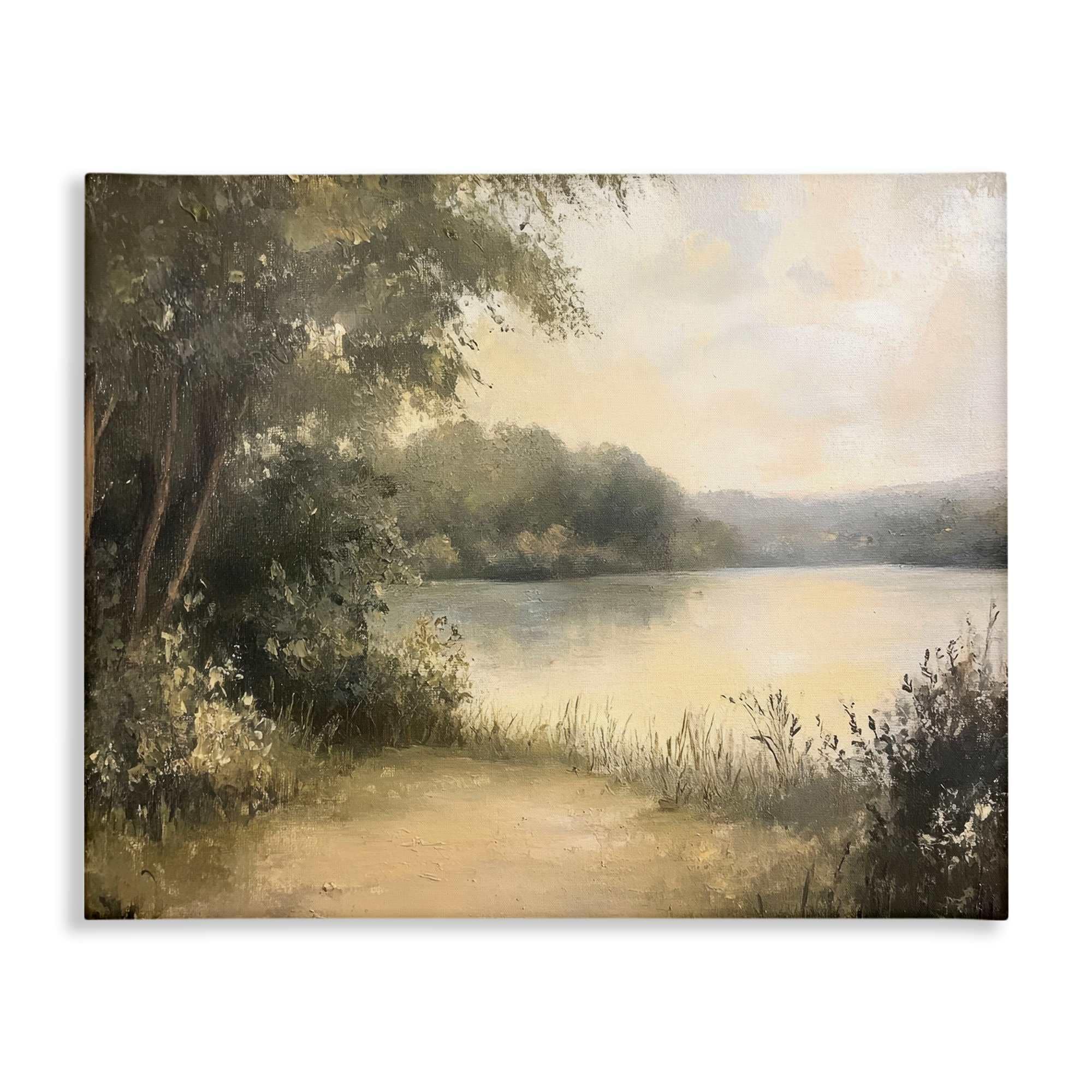 Stupell Industries BT-808-CN-30X40 Shore of Peaceful Lake Canvas Wall Art By Petal Prints Design 40 x 30