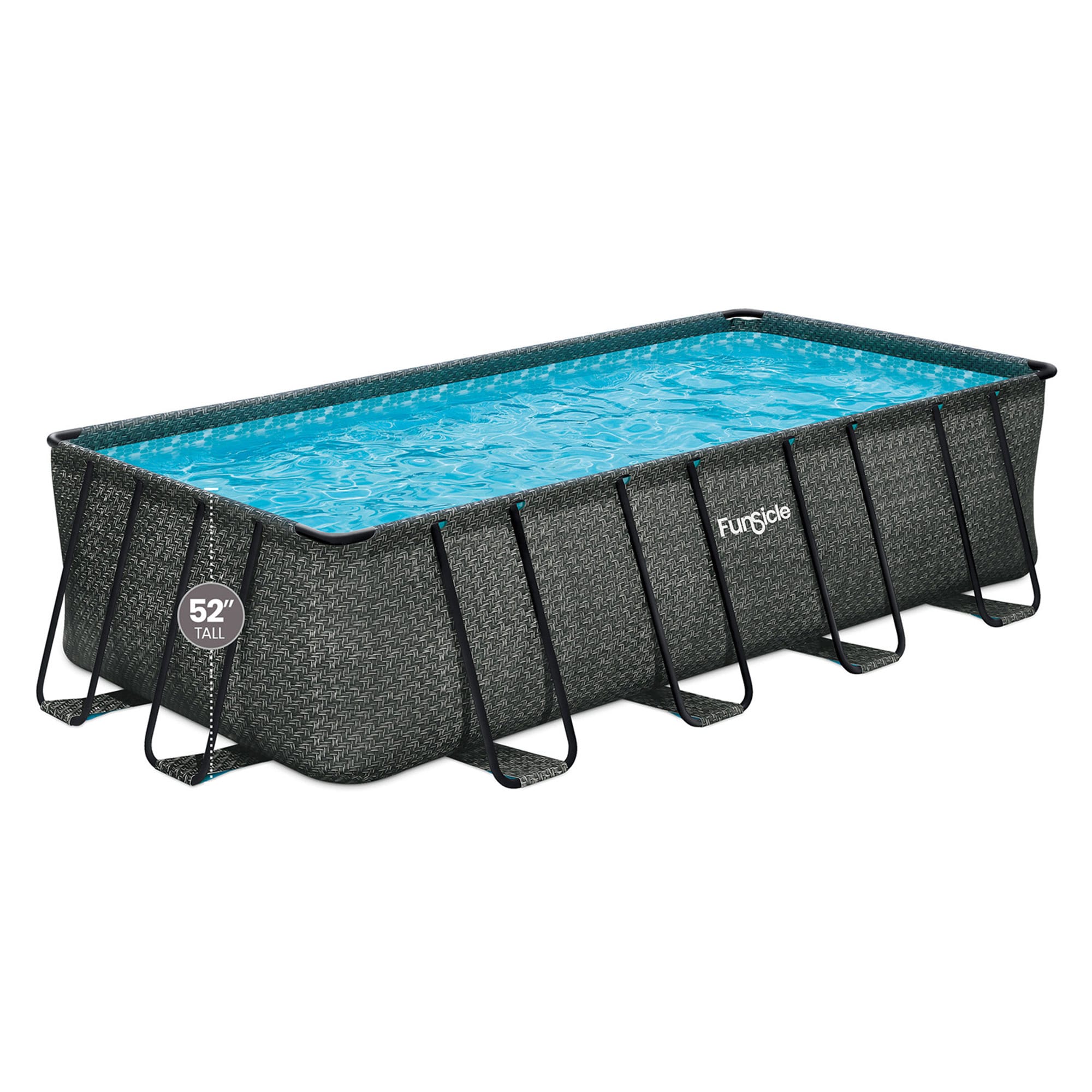 Funsicle 18-ft x 9-ft x 52-in Metal Frame Rectangle Above-Ground Pool ...