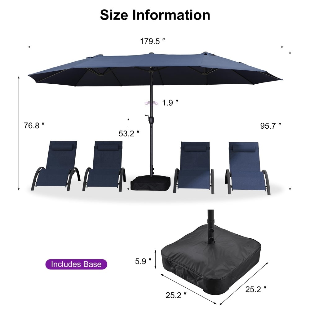 PURPLE LEAF LS03-STUM15-BL Umbrellas-2 - View #7