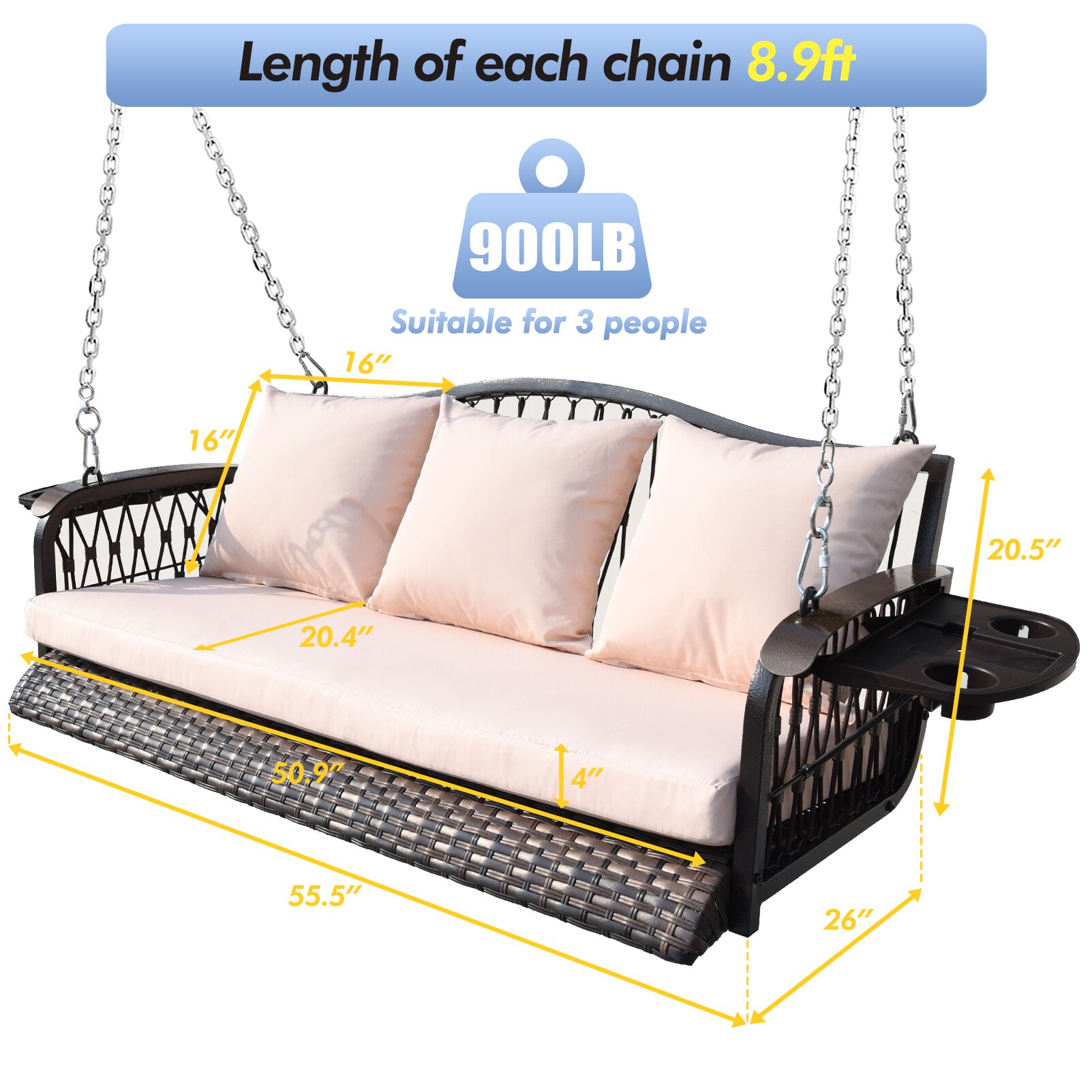 CESICIA GIGA-LS-F27 Replace-Porch-Swing-Glider-Tops - View #2