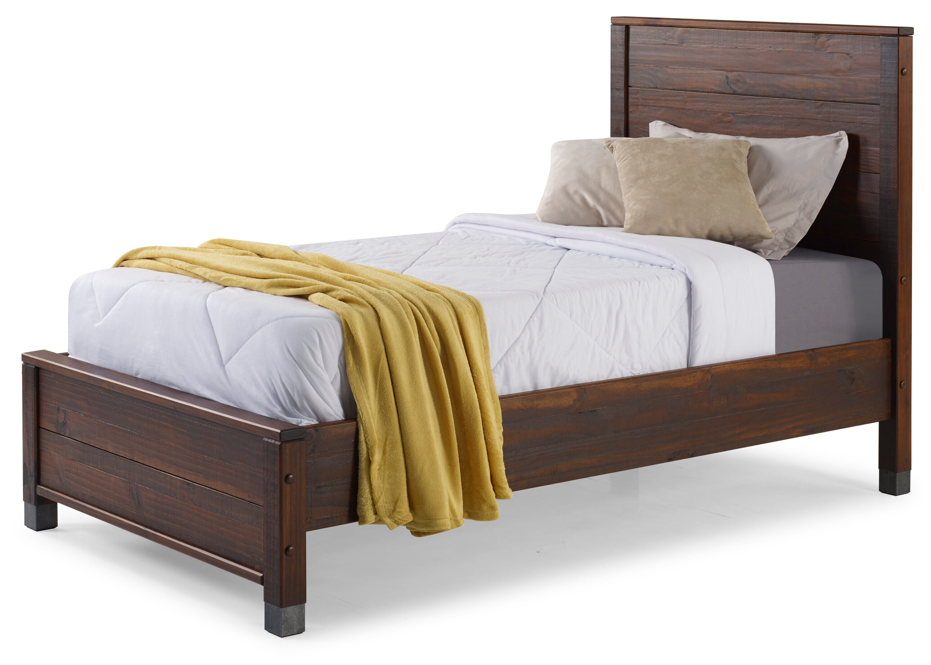 Camaflexi BJ110 Baja Walnut Twin Wood Platform Bed