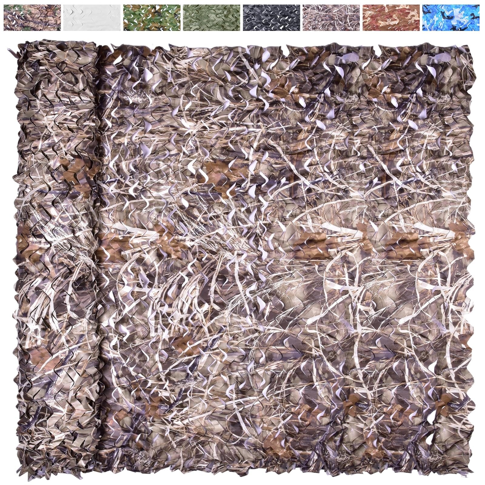 Justincity -  Camouflage Netting 20x20 10x20 10x10 Feet Bulk Roll Camo Tarp Sunshade Lightweight ...
