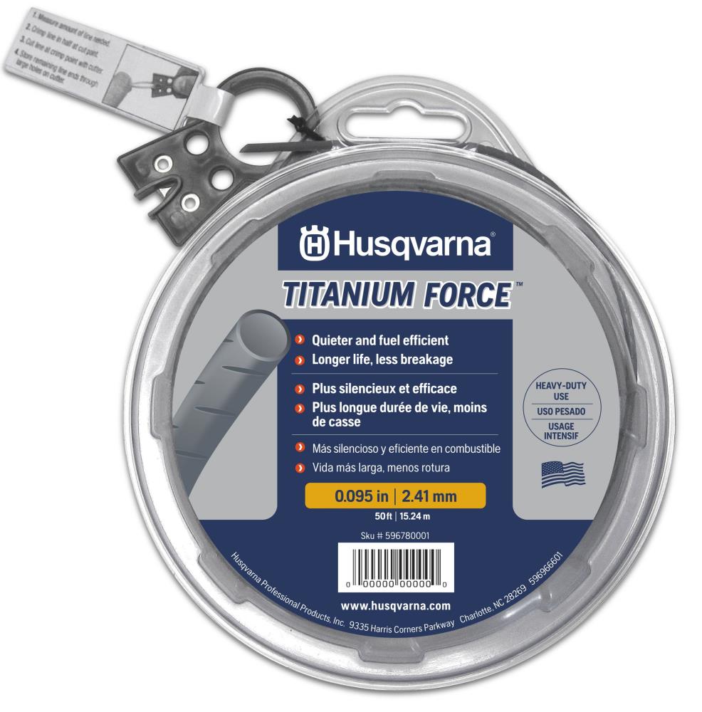 Husqvarna Titanium Force 0.095-in x 50-ft Spooled Trimmer Line in the String  Trimmer Line department at
