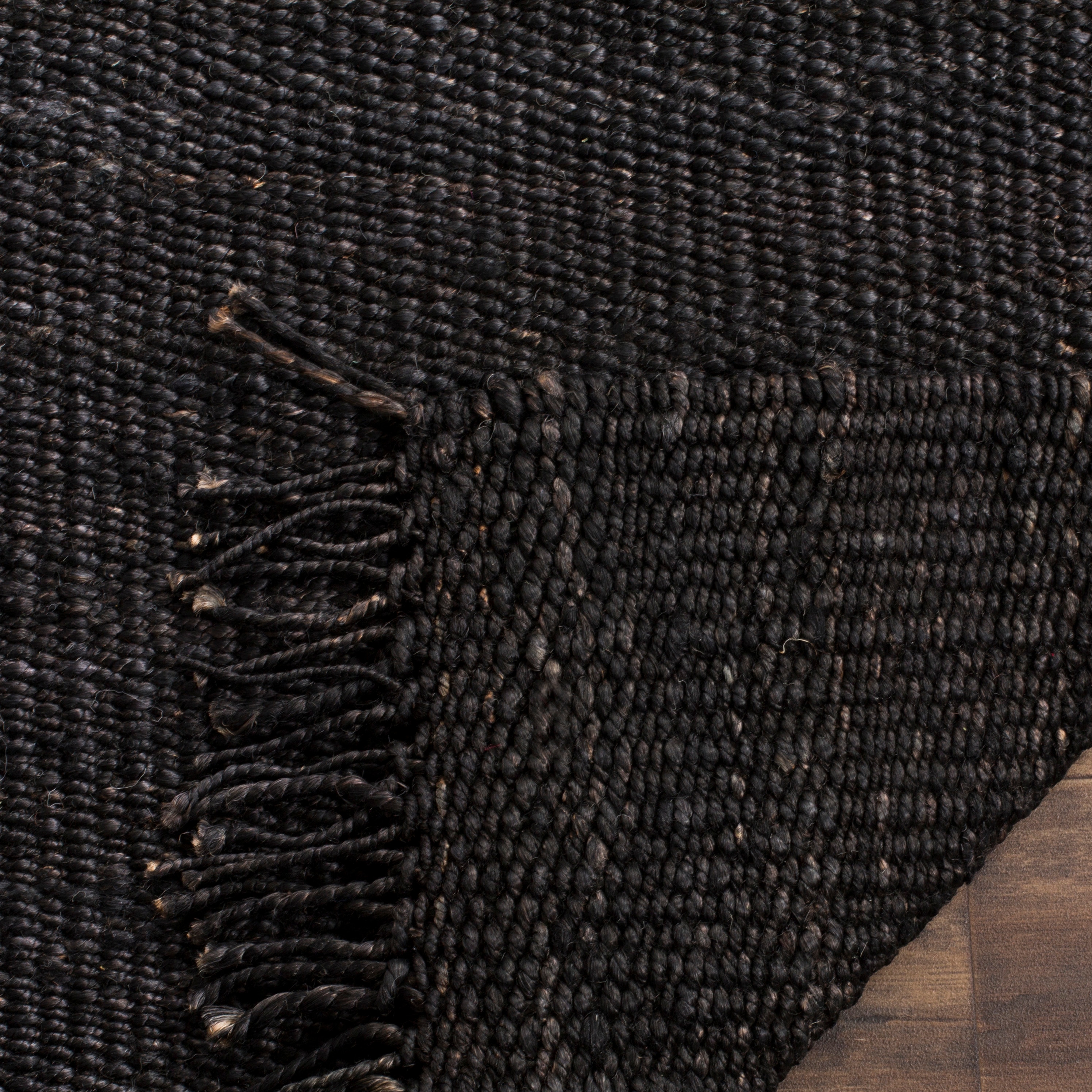 Safavieh Natural Fiber Baird 8 X 8 (ft) Jute Black Square Indoor ...