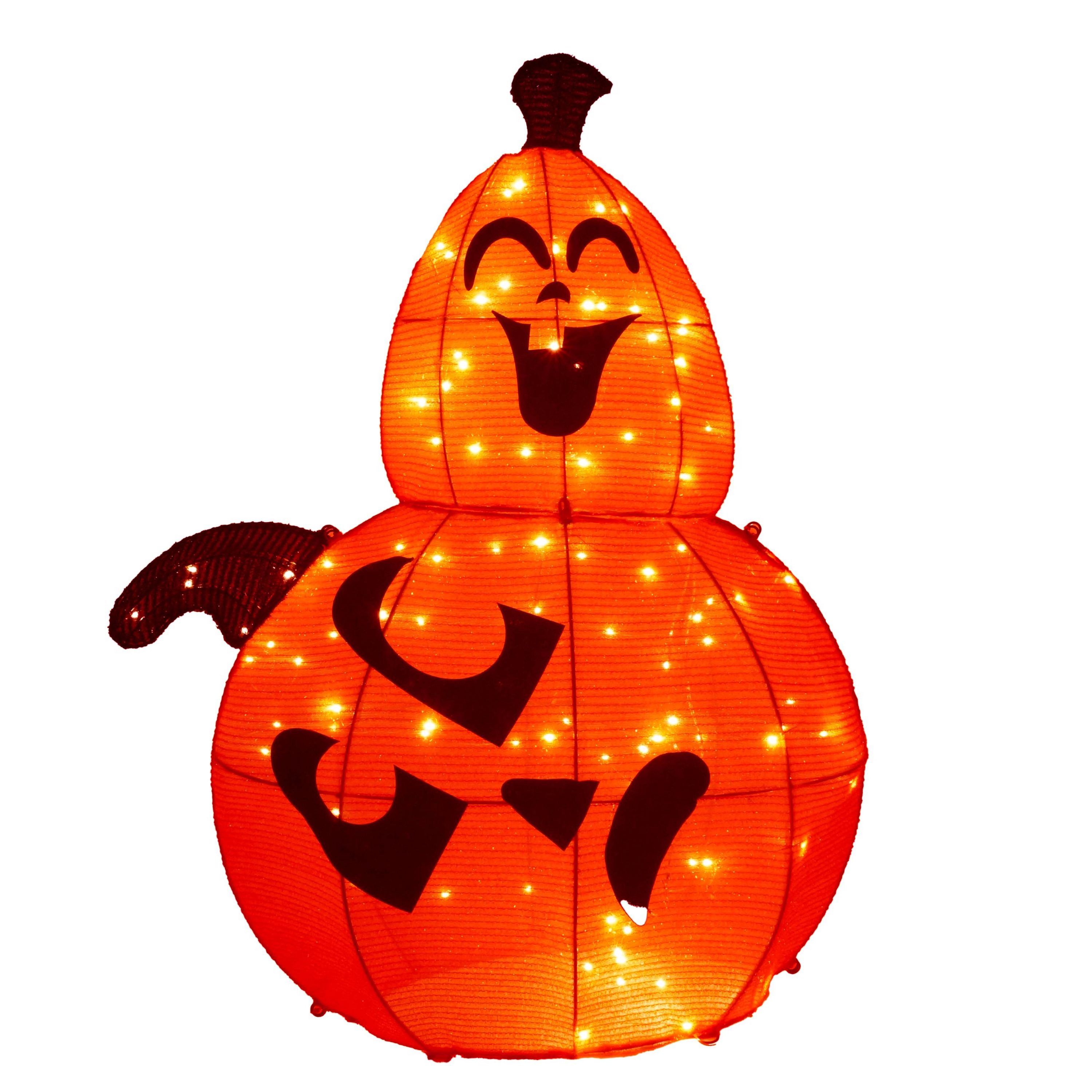 Joyin 30-in Tinsel Skeleton Pumpkin Yard Light with LED Lights