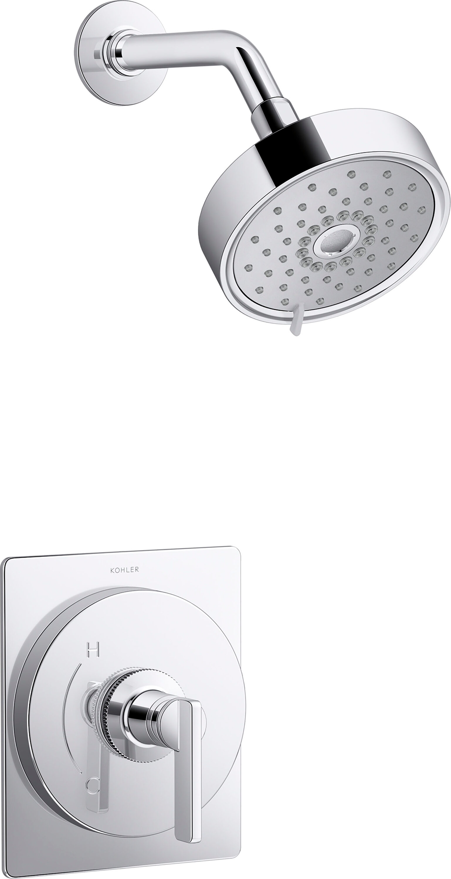 Polished Chrome Wall Mounted Shower Trim Kit