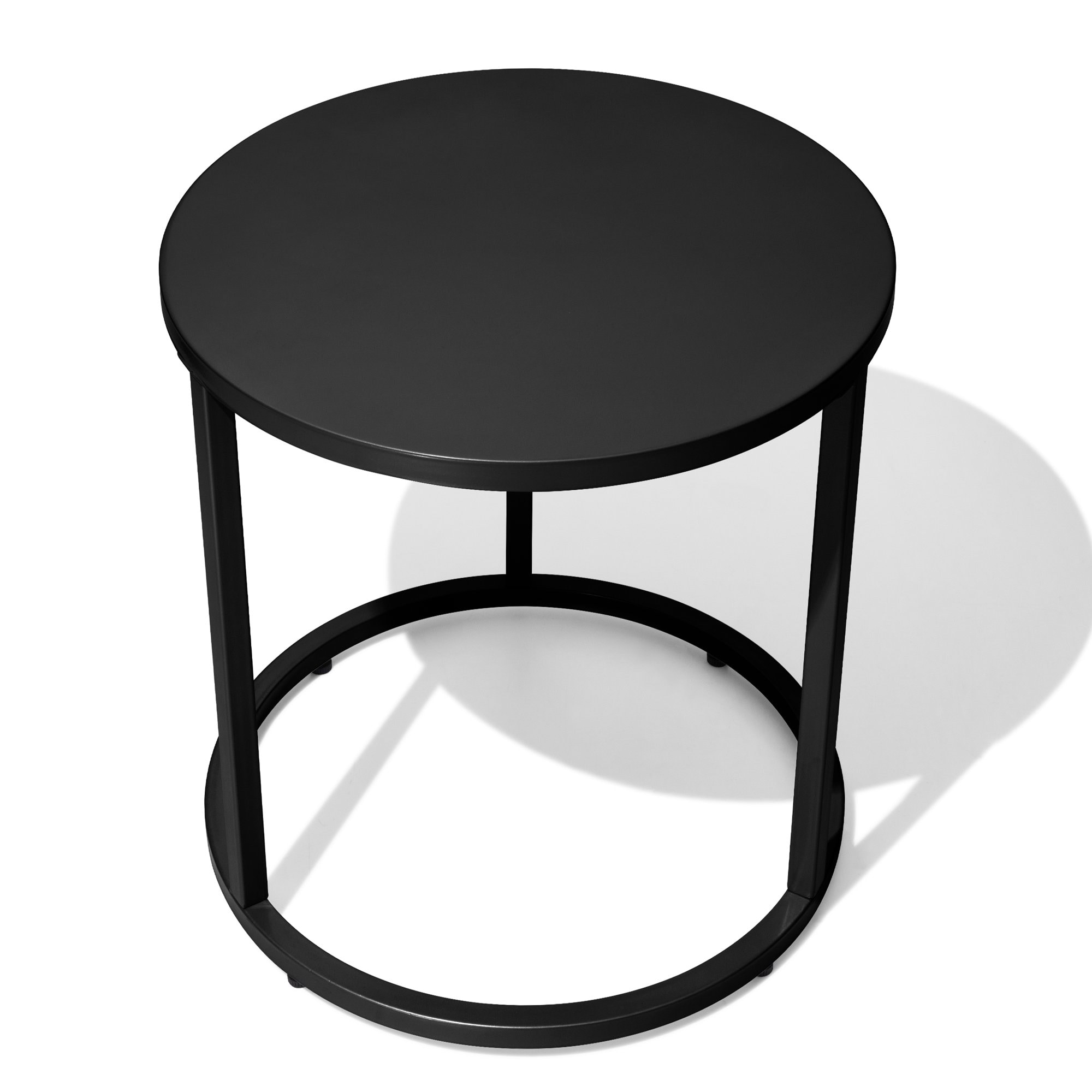 Crestlive Products CL-TB014BLK Patio Dinning Table Square Outdoor End Table 17.9-in W x 17.9-in L