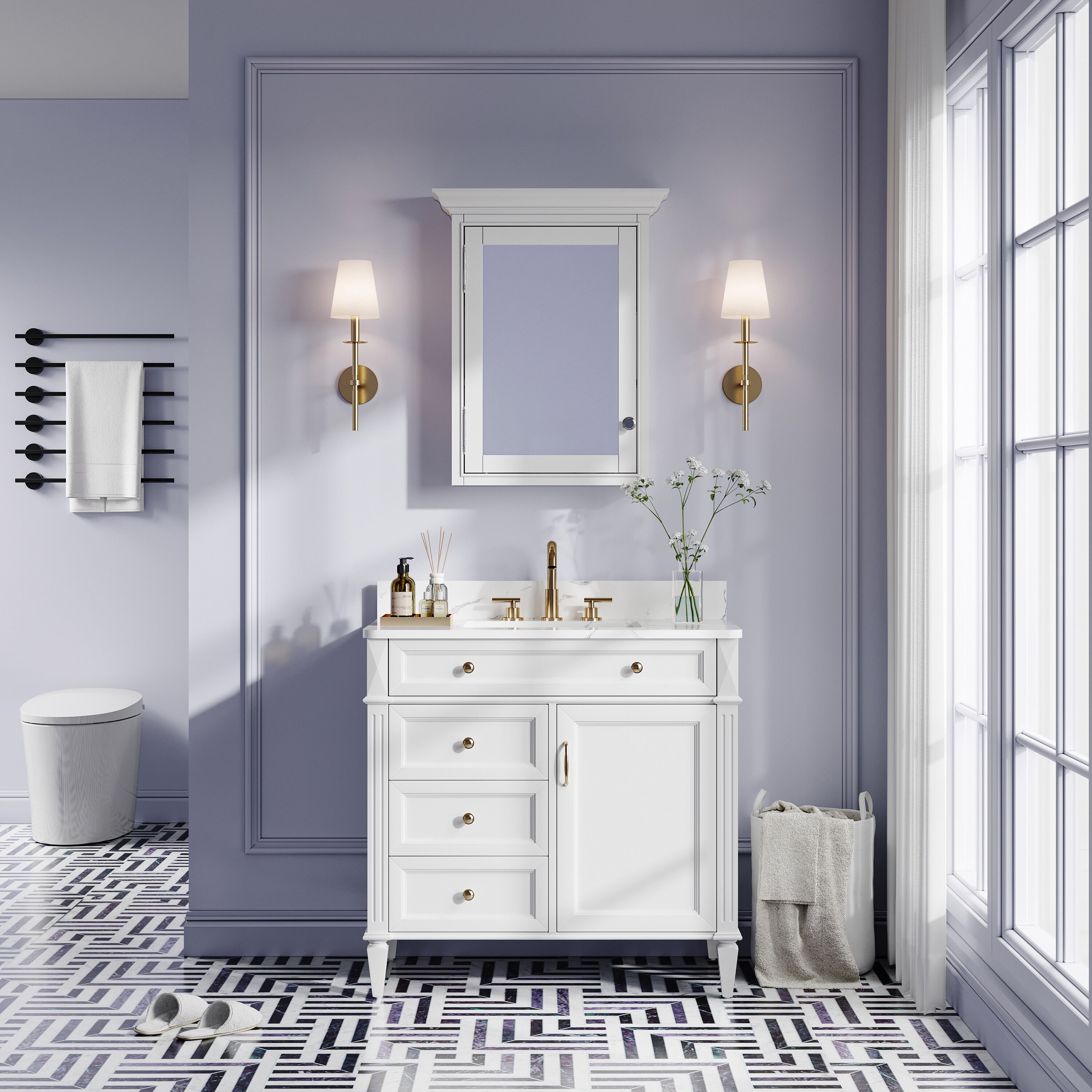 WELLFOR EX2BMFL-24-32 Bathroom-Medicine-Cabinets - View #2