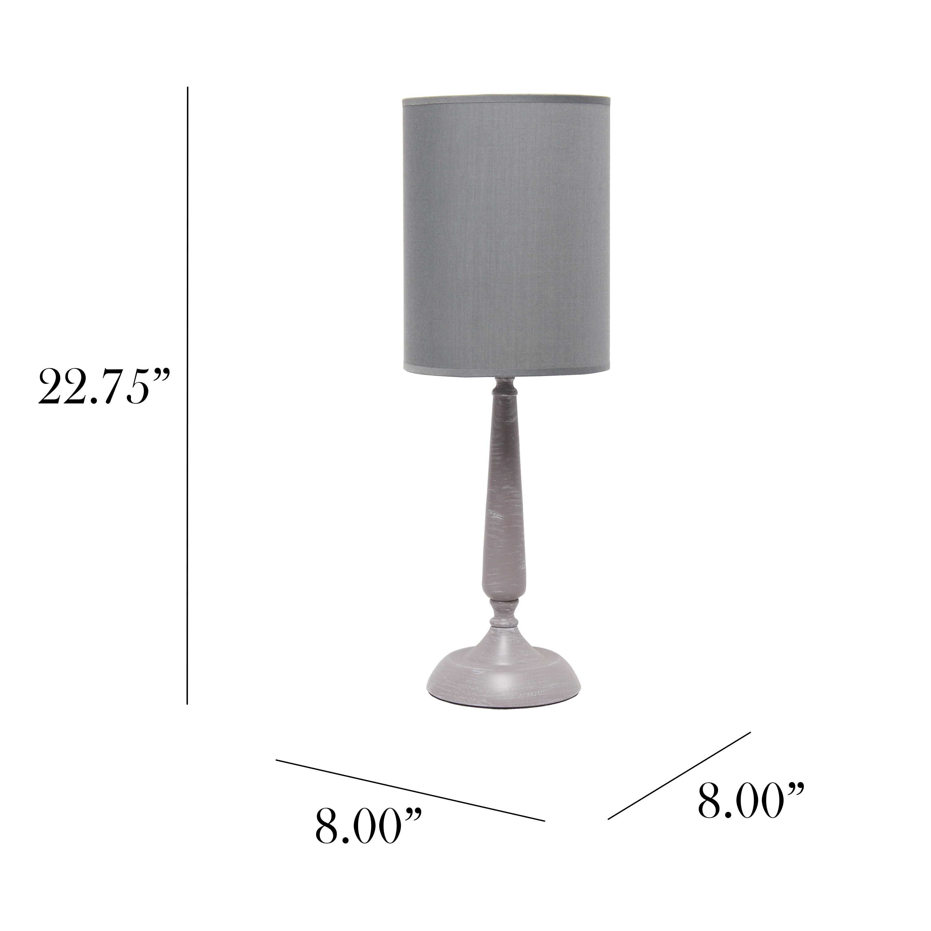 Simple Designs LT2075-GRY Table-Lamps - View #3