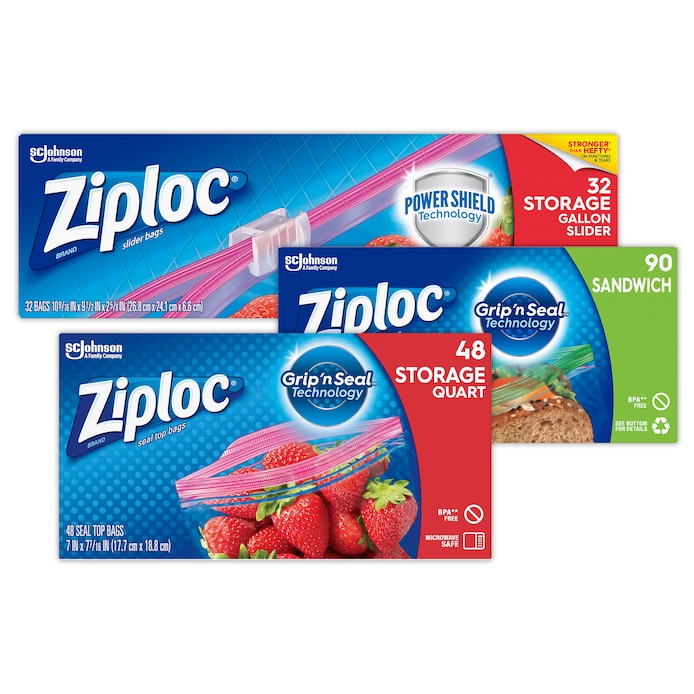 Ziploc Gallon, Quart, and Sandwich Storage Bags Bundle