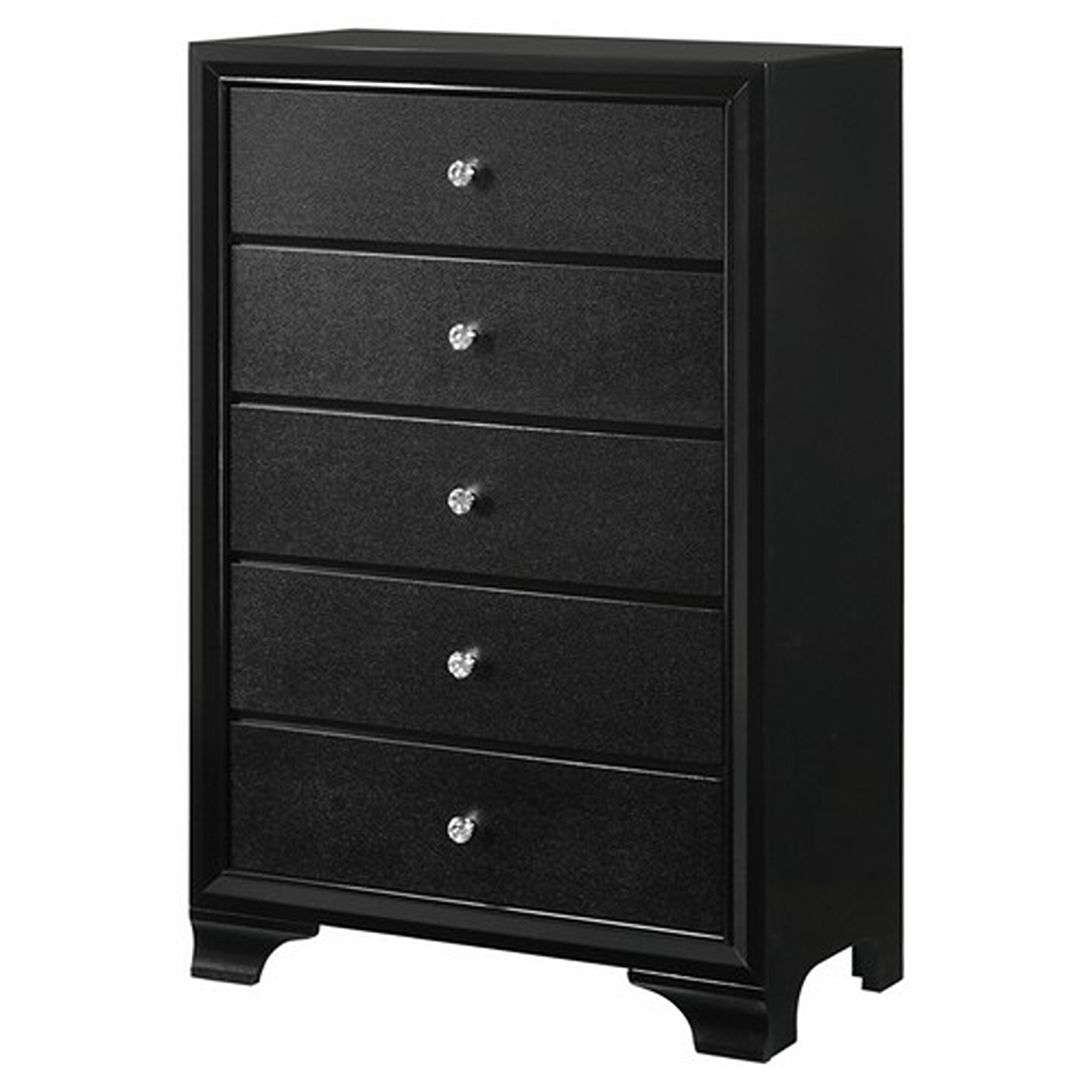 Benzara White, Black Accent Chest