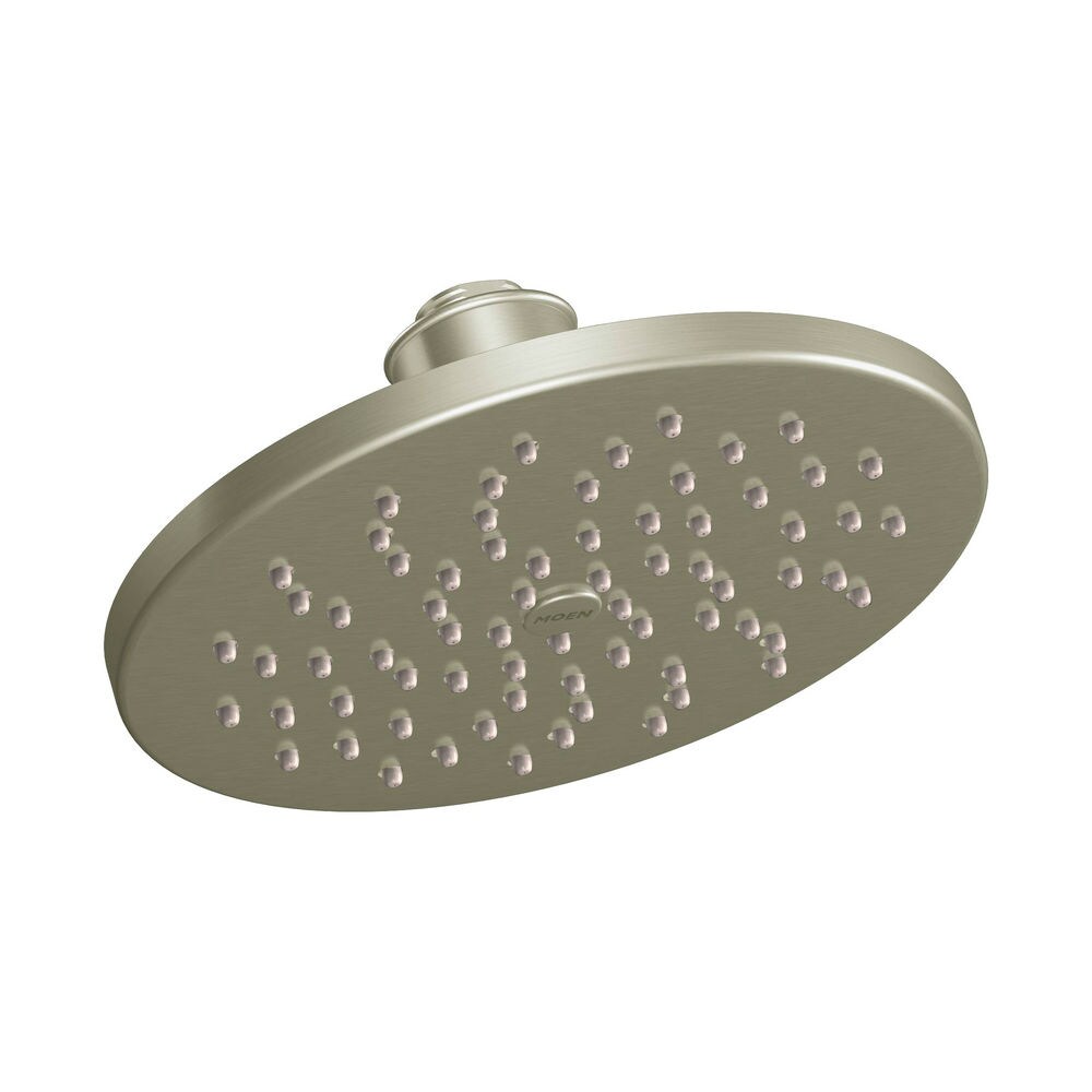 Moen S6360EPBN Immersion 1.0 -Spray Brushed nickel 8.0-in Round Fixed Rain Shower Head 1.75 GPM