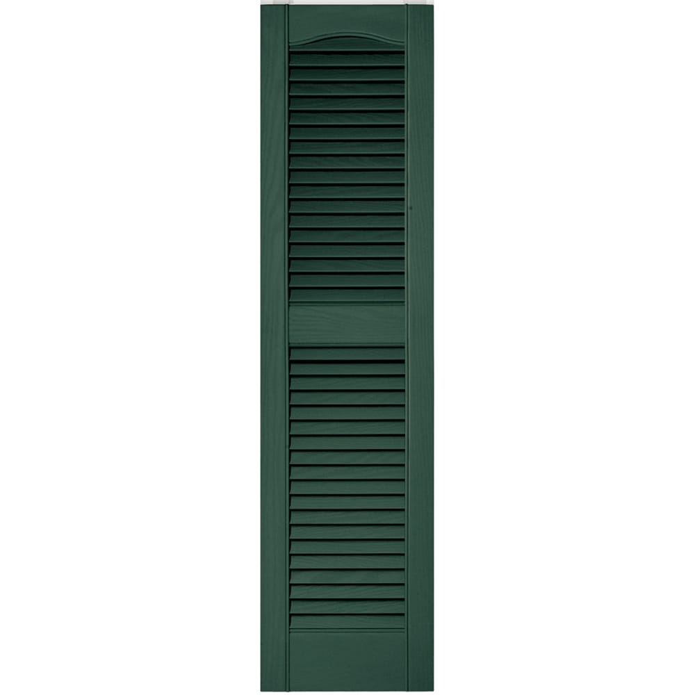 Vantage V1711248028 12-in W x 48-in H Forest Green Louvered Exterior Shutters ( 1 -Pack )
