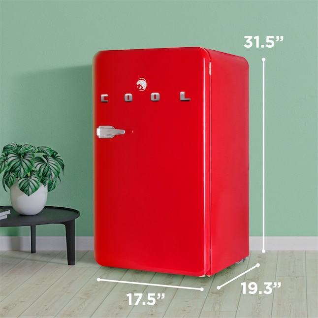 Commercial Cool 3.2-cu ft Standard-depth Freestanding Mini Fridge Freezer  Compartment (Red) in the Mini Fridges department at
