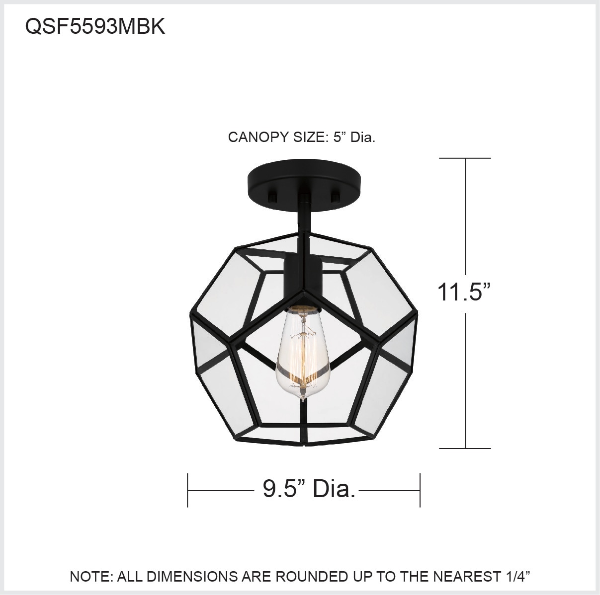 Quoizel QSF5593MBK flushmounts - View #9