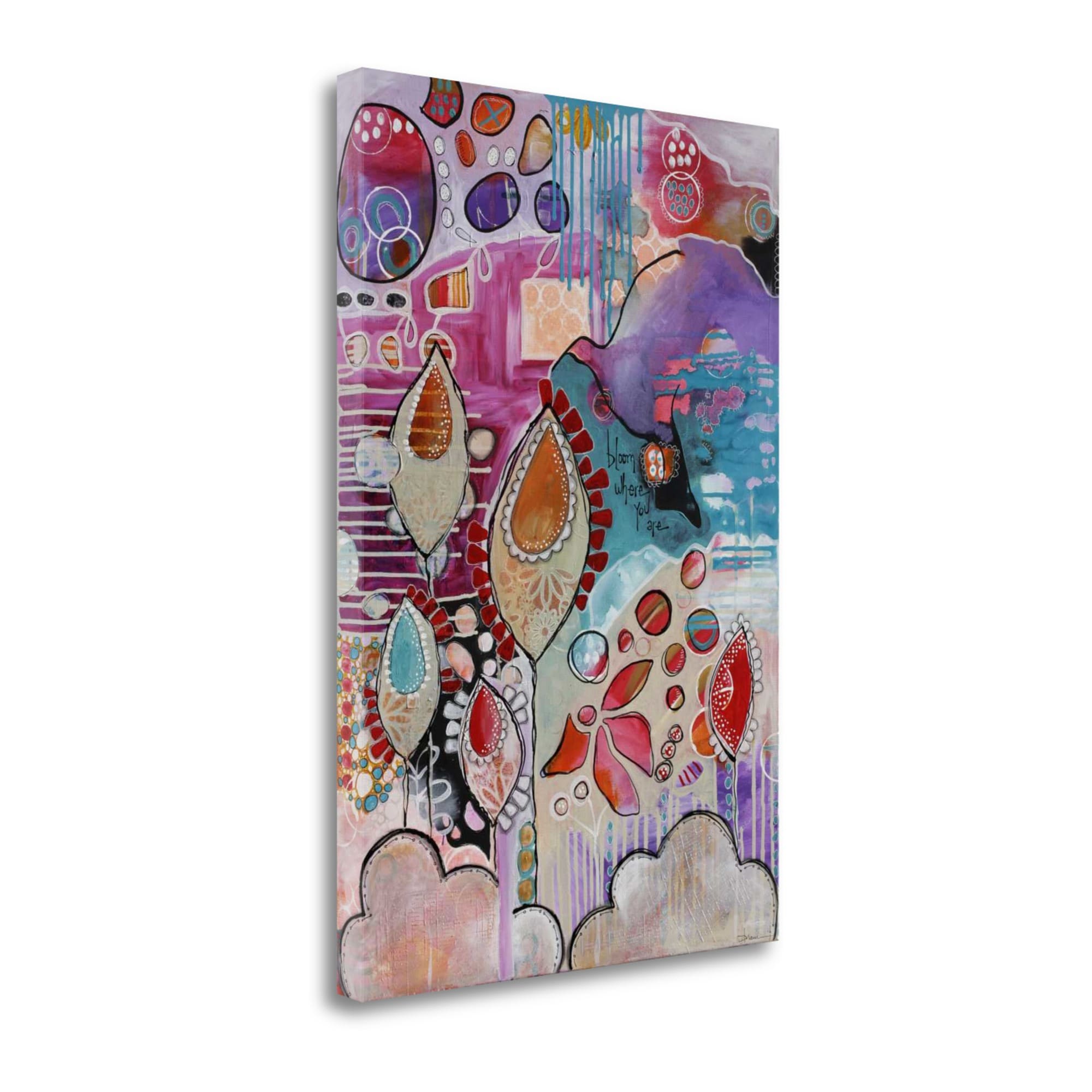Tangletown Fine Art SBBD1139-1826C Bloom Where You Are Denise Braun 26-in H x 18-in W Abstract Print on Canvas