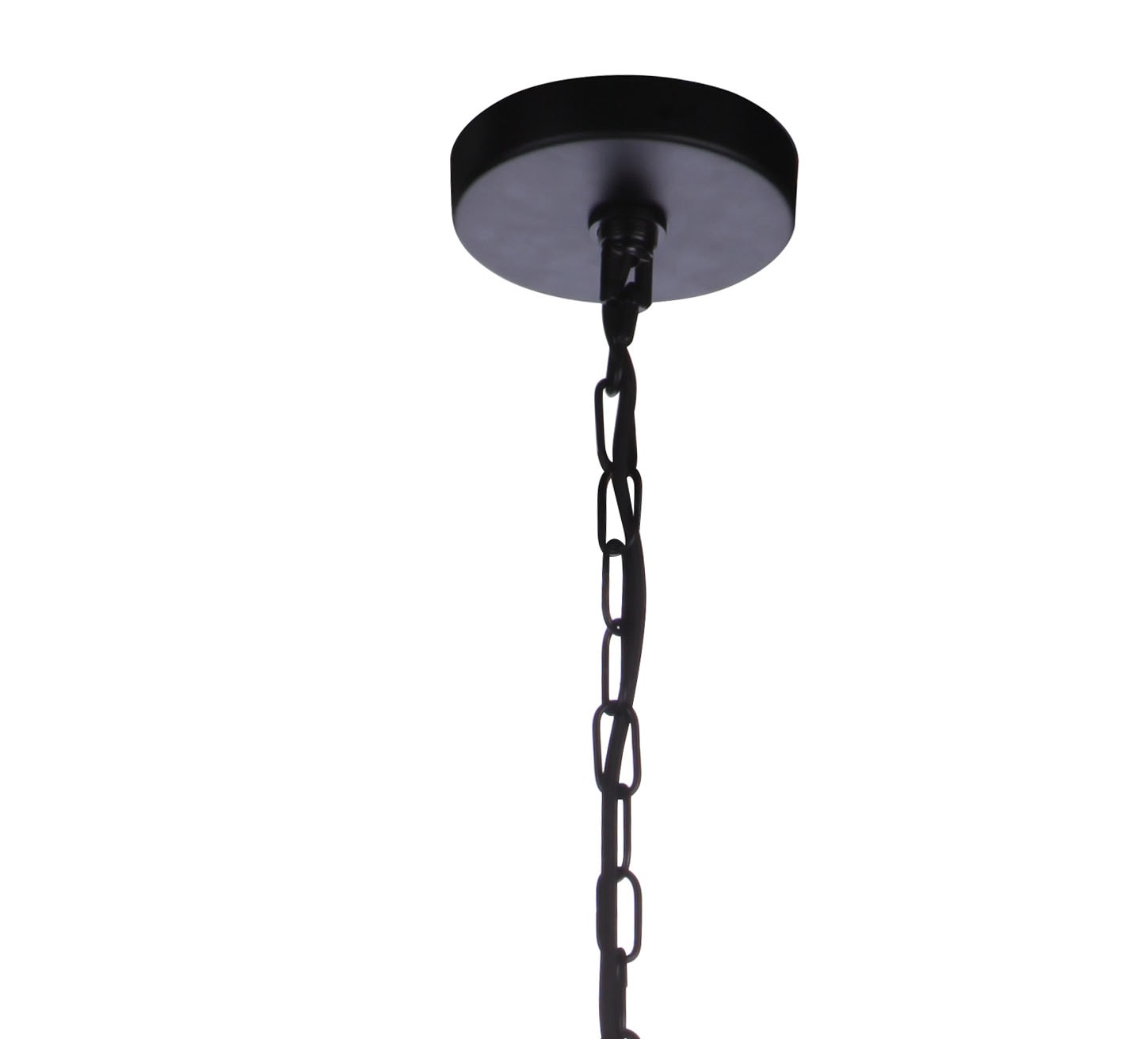 Tranquil Flat Black Spiral 10-Light Iron Chandelier