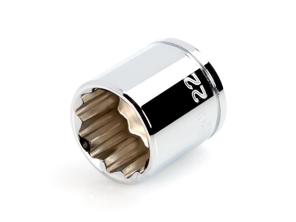 TEKTON SHD12322 3/8-in Drive Metric 22mm Shallow Socket
