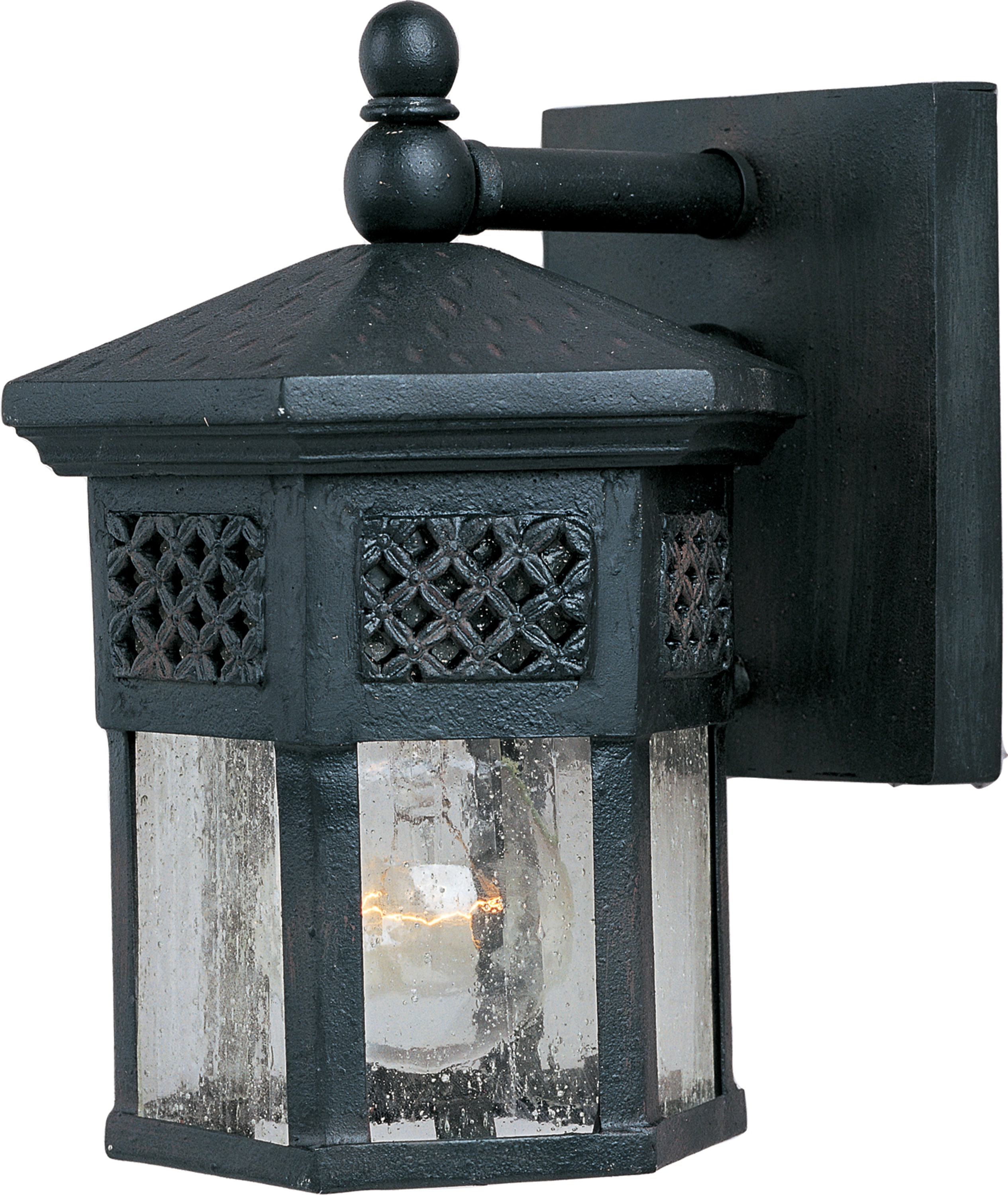 Maxim Lighting 30122CDCF Scottsdale 1 -Light 8.5-in H Distressed Black Hardwired Outdoor Wall Light