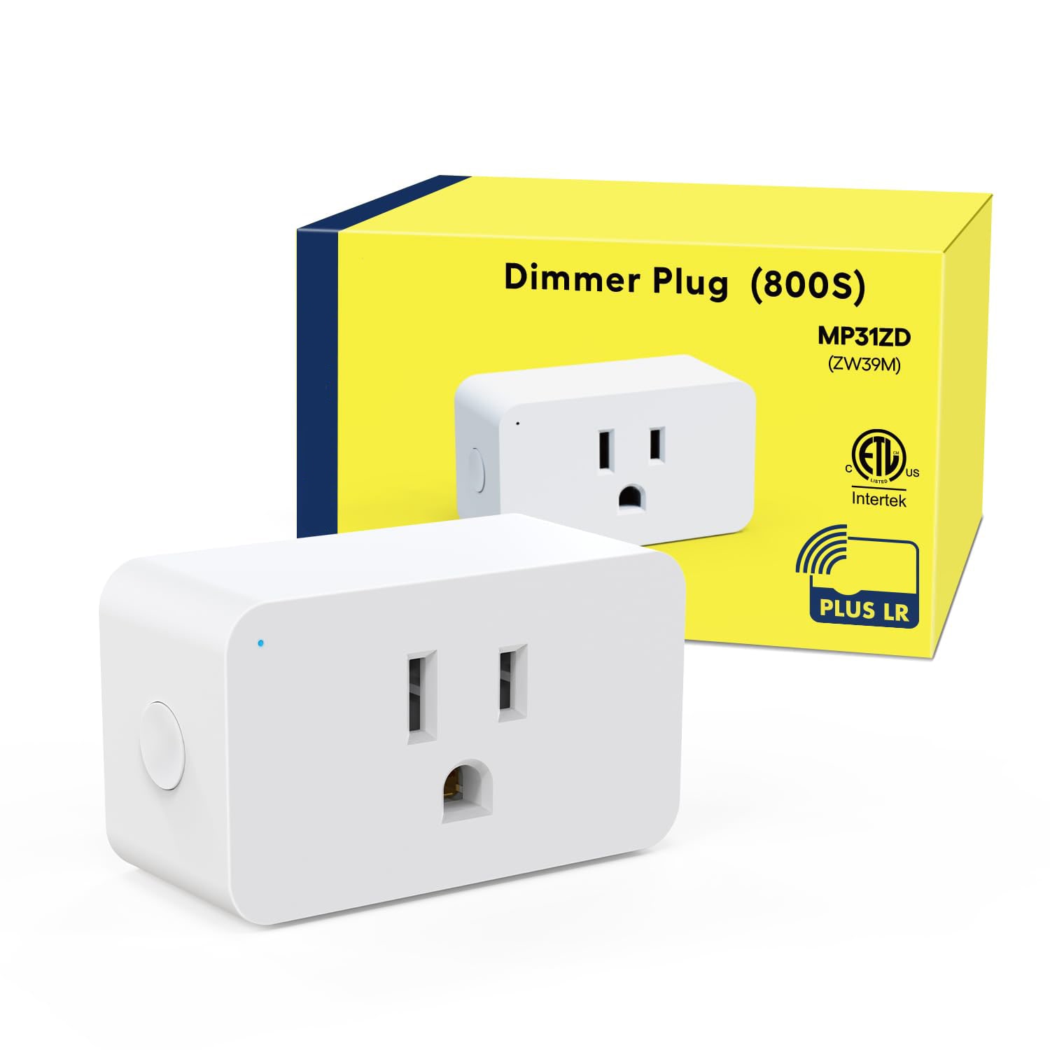Misopily Z Wave 800 Series Smart Dimmer Plug In Outlet 1 Pack Wireless Range Extender Adjustable 1 to 100 Percent Dimming Hub Required #LMS0408P32