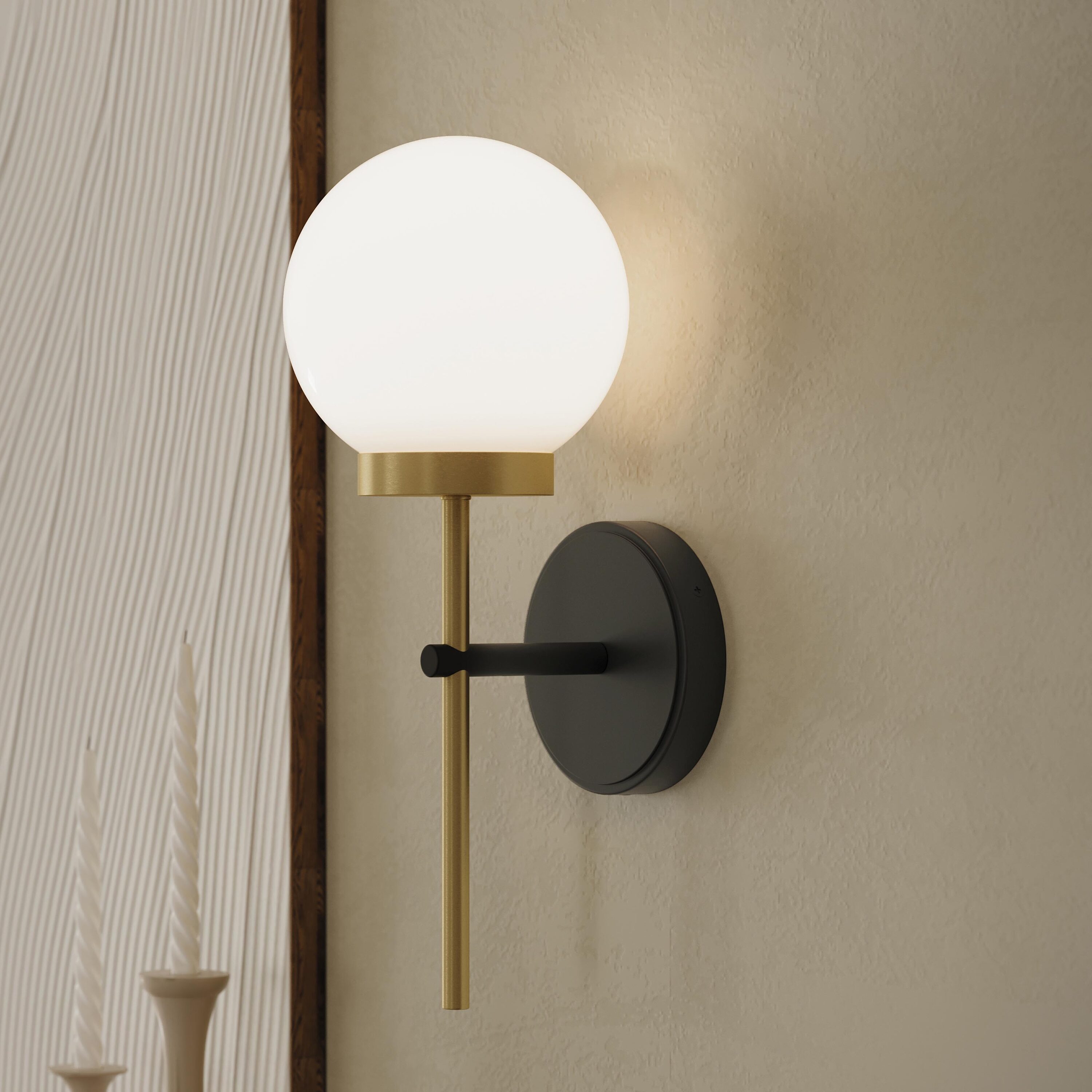 Progress Lighting - Rigsby 6.25-in W 1 -Light Multiple finishes Black Hardwired Damp rated Wall S...