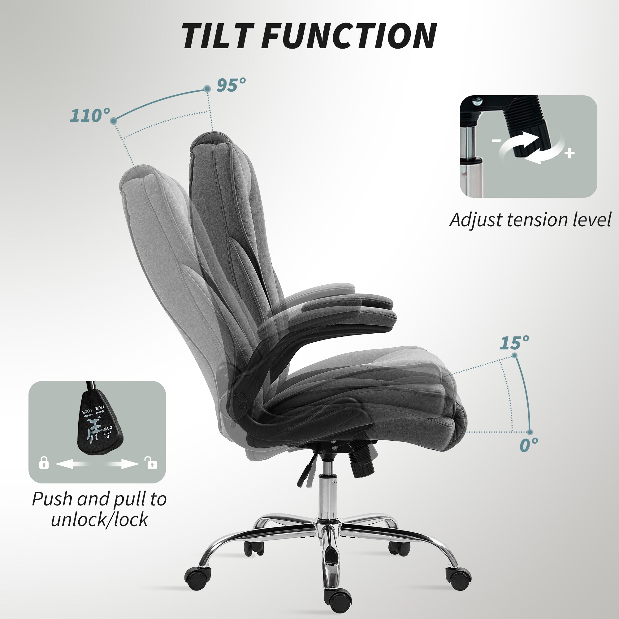 HomCom 921-799V00CG Office-Chairs - View #4