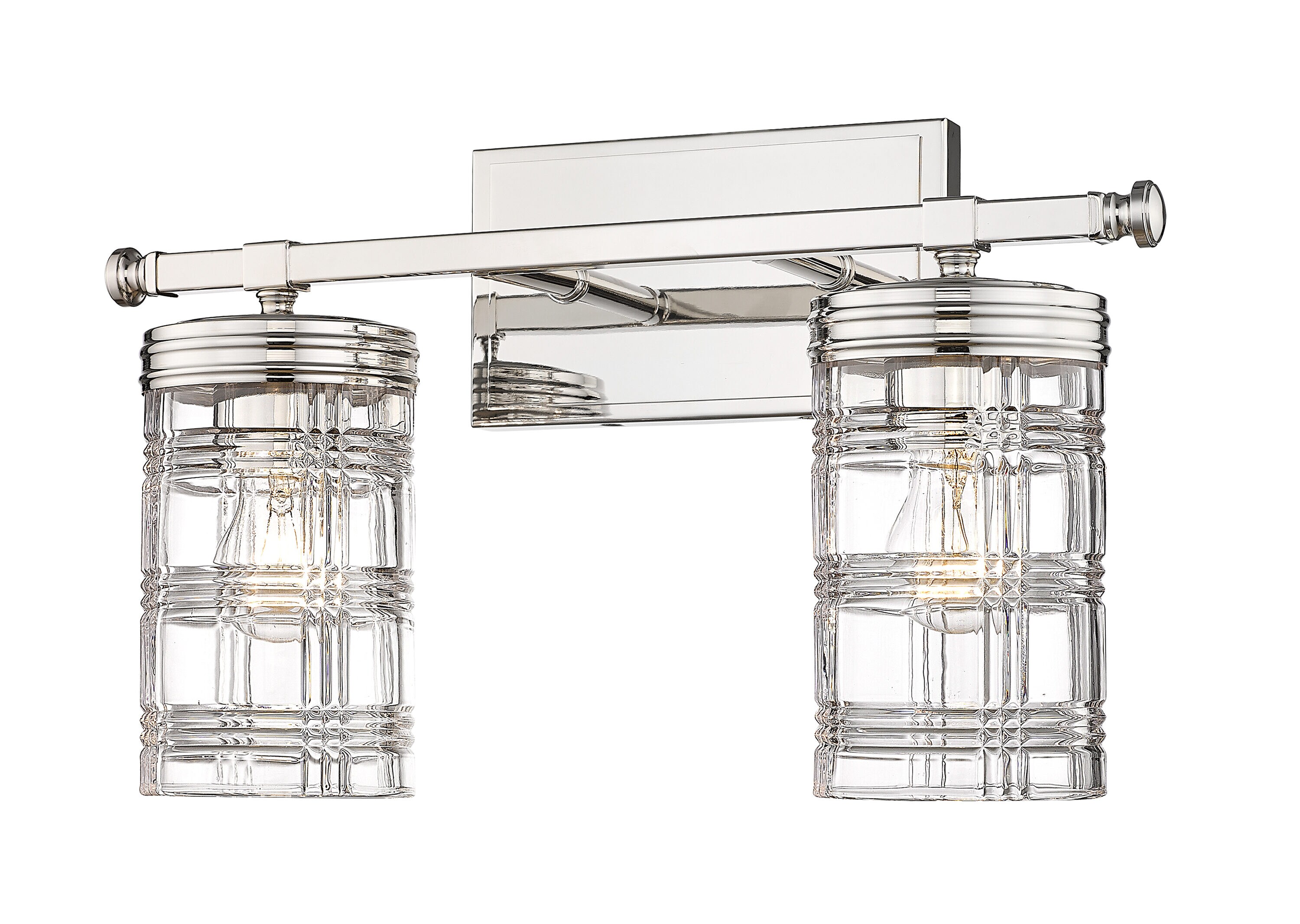 Z-Lite 344-2V-PN Archer 17.75-in 2-Light Polished Nickel Transitional Vanity Light
