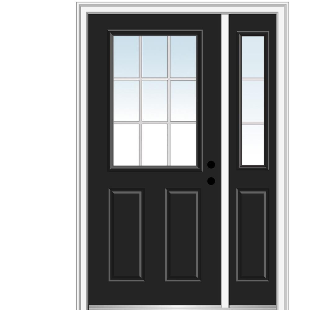 Single door with right sidelight Front Doors at Lowes.com